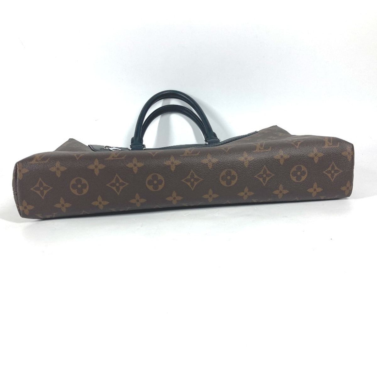 Louis Vuitton Black Brown Monogram Handbag Shoulder Bag Tote Bag (Pre-Owned)