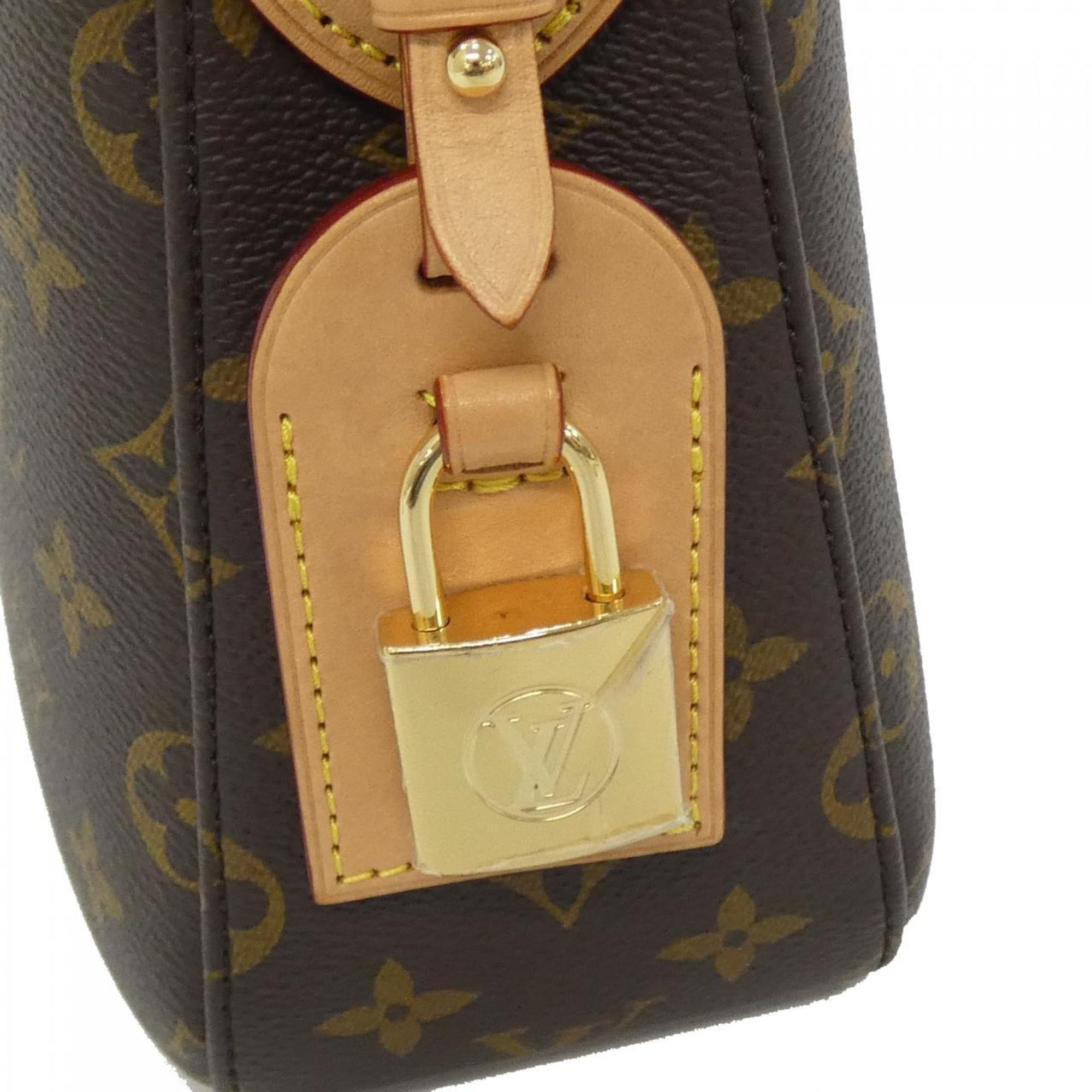 Louis Vuitton Monogram Marron Coated Canvas Shoulder Bag (Pre-Owned)