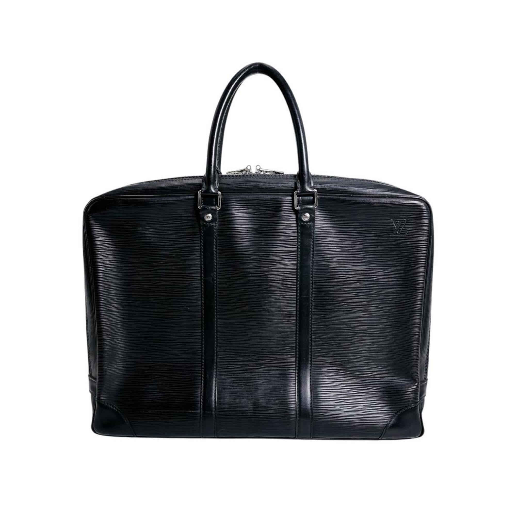 Louis Vuitton Black Epi Leather Document Case Handbag (Pre-Owned)