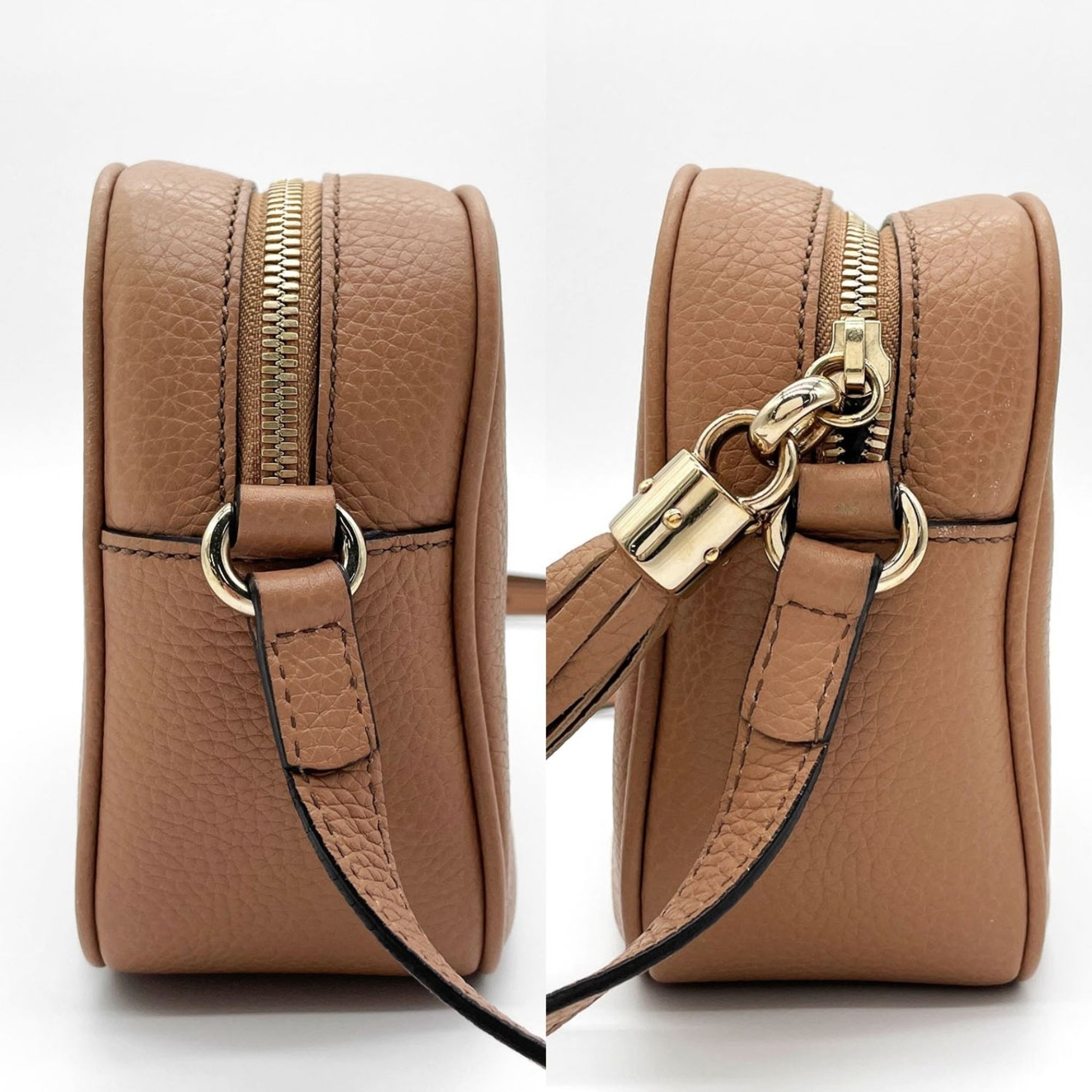 Gucci Beige Leather Shoulder Bag (Pre-Owned)