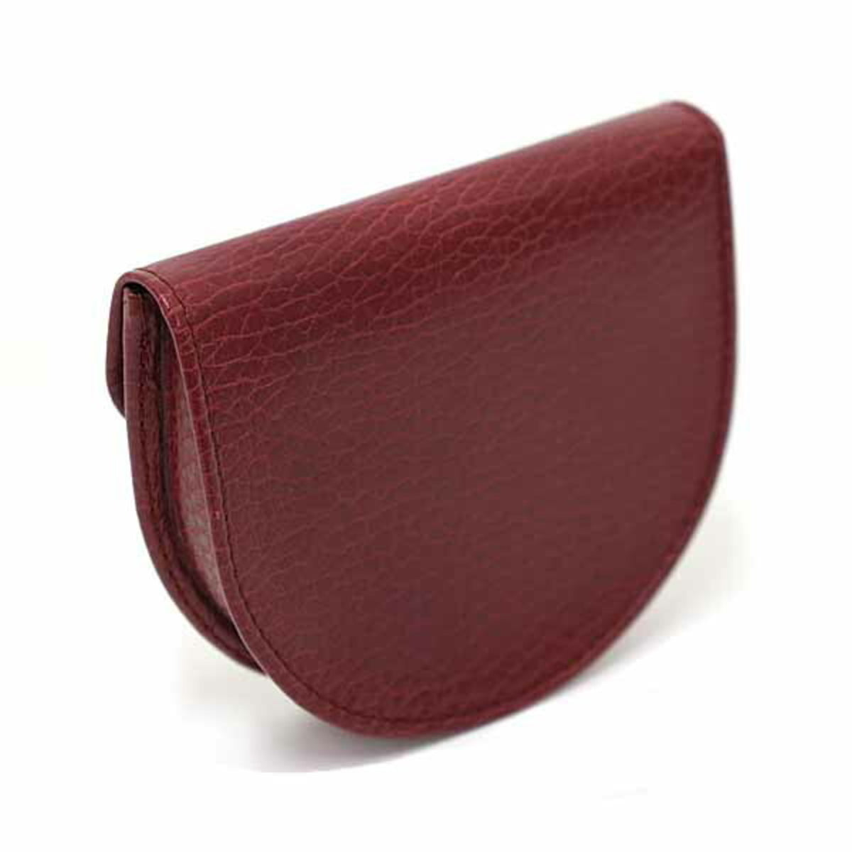 Cartier Bordeaux Wine Red Leather Coin Purse/Coin Case (Pre-Owned)