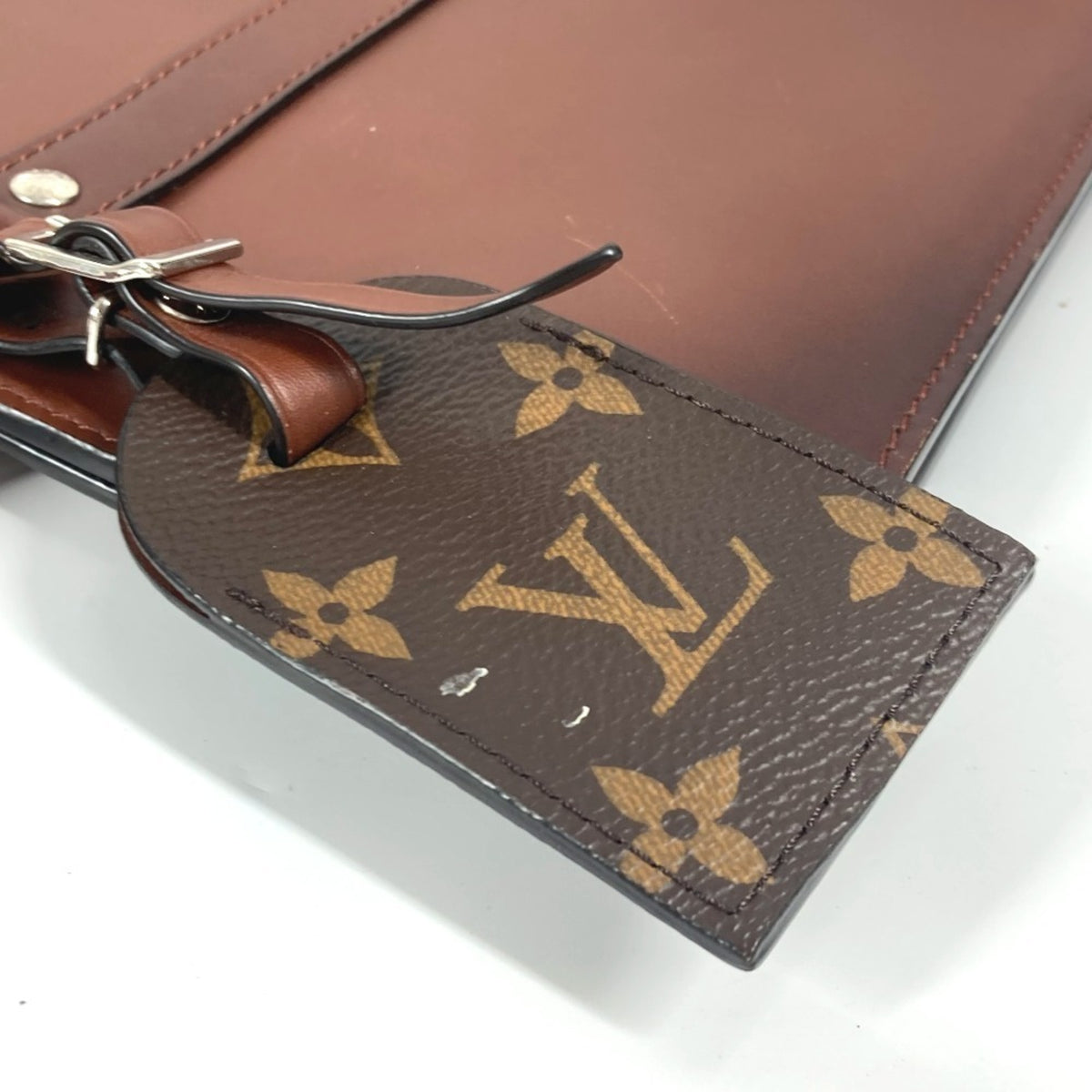 Louis Vuitton Brown Nomade Leather Briefcase Handbag Tote Bag (Pre-Owned)