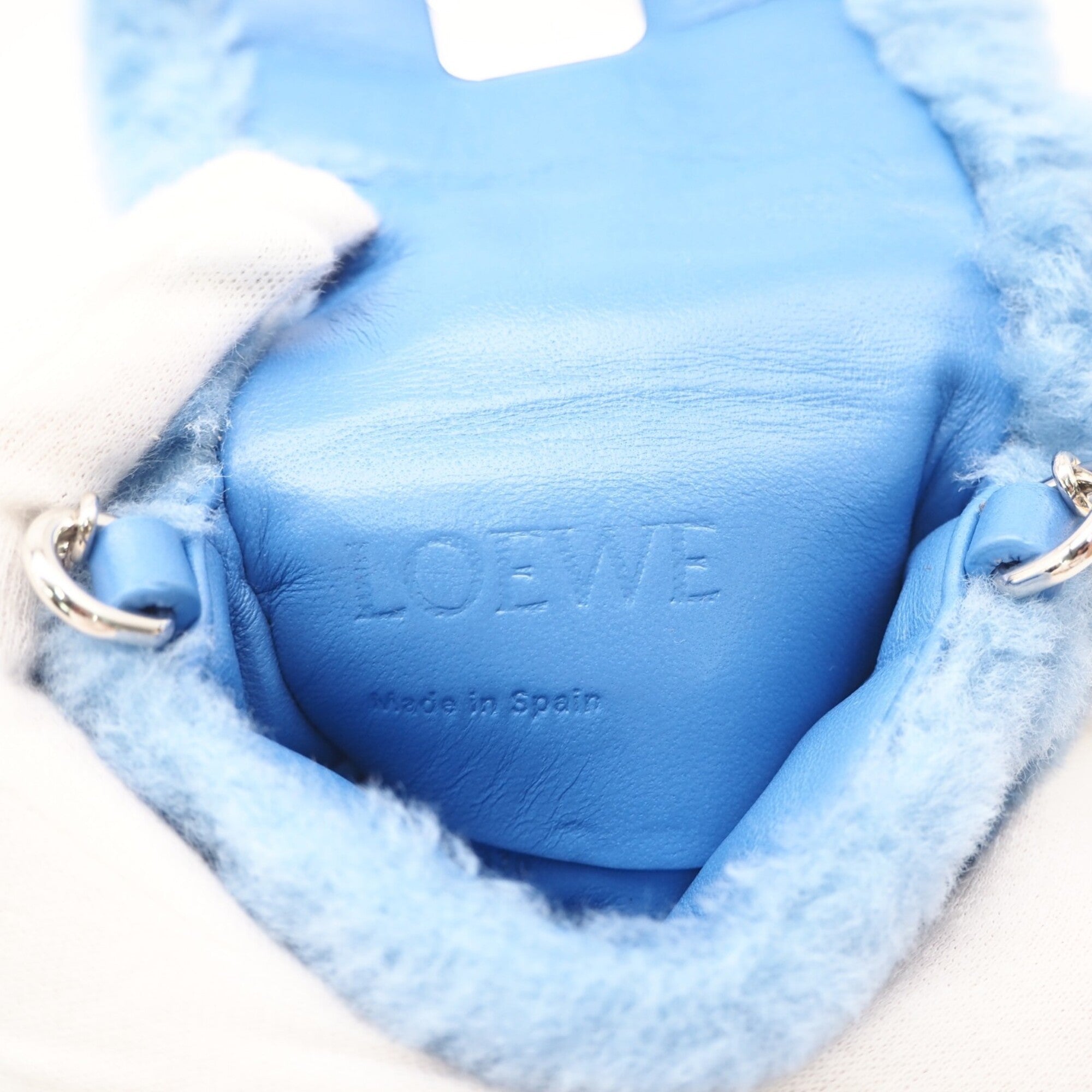 Loewe Blue Leather Shoulder Bag (Pre-Owned)