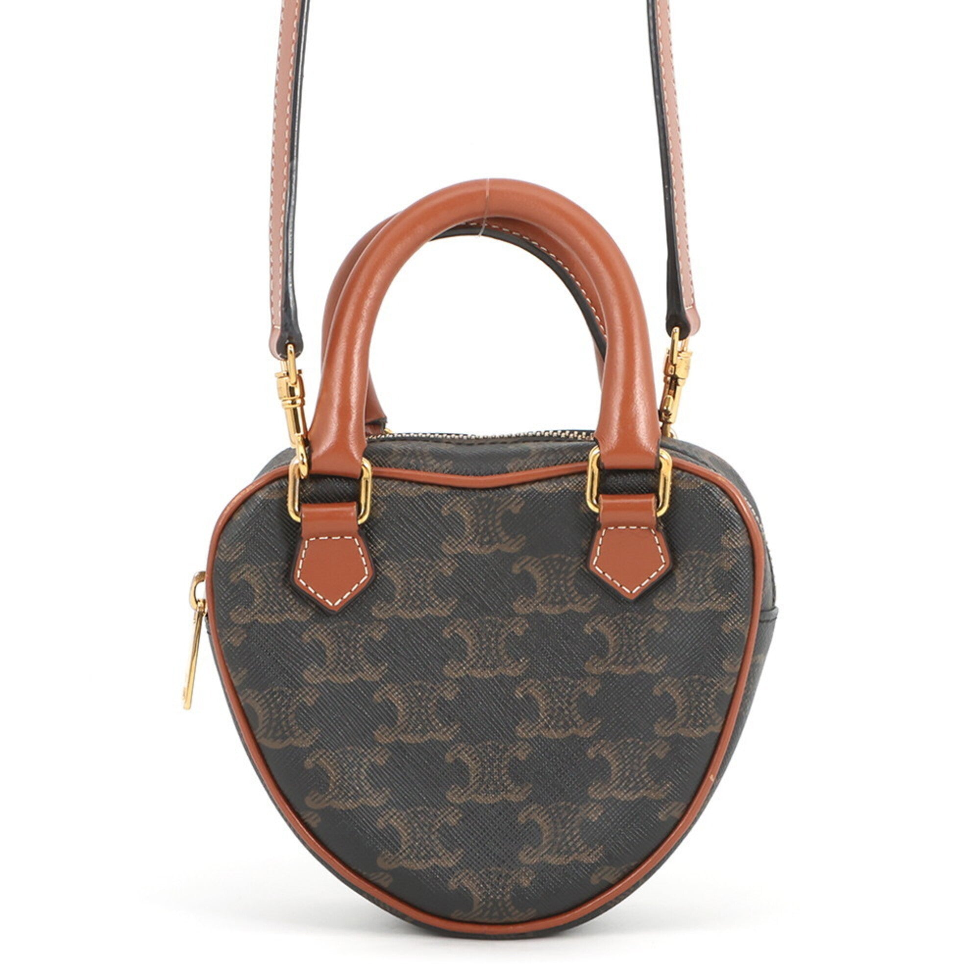 Celine Brown Pvc Leather Handbag Shoulder Bag (Pre-Owned)