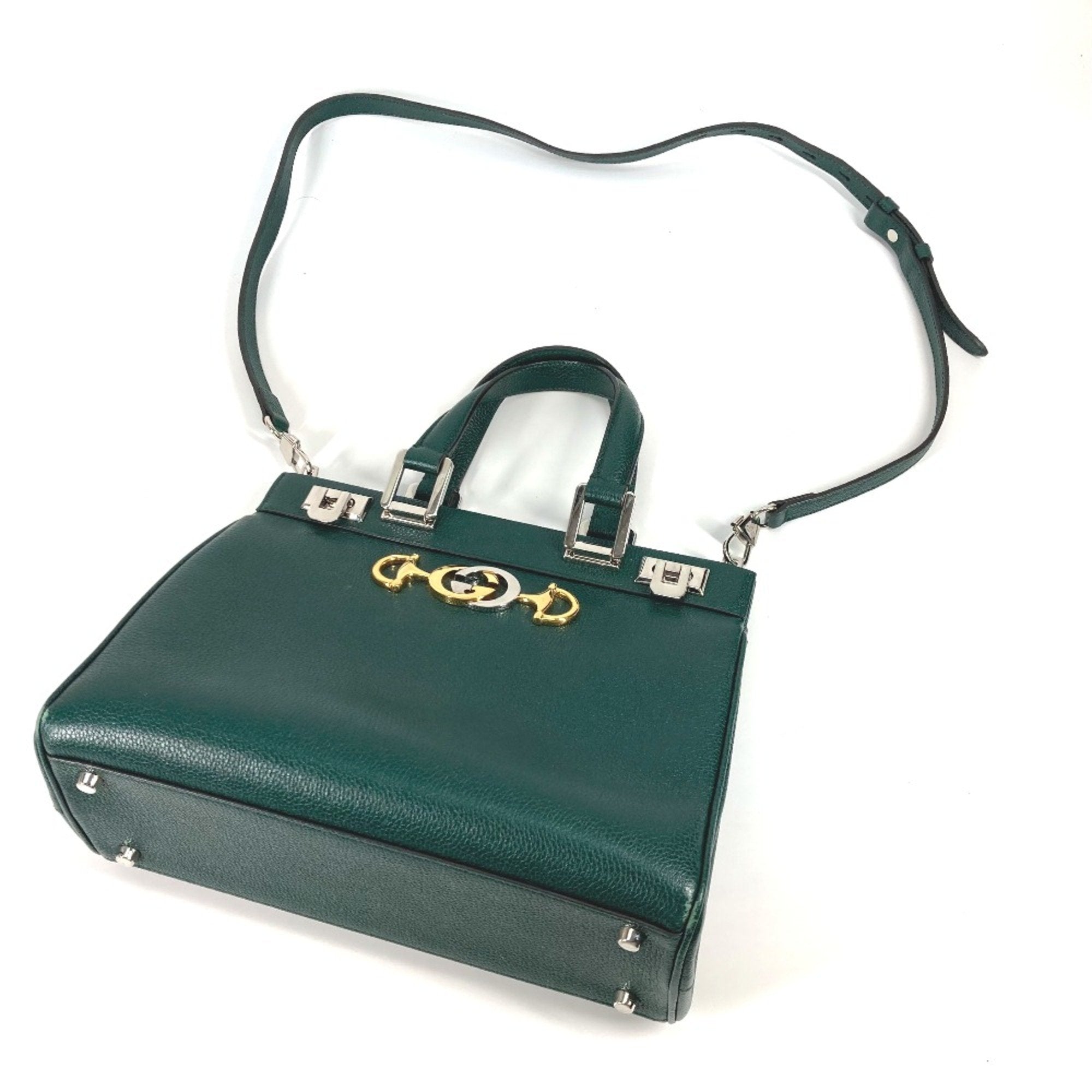Gucci Green Leather Handbag (Pre-Owned)