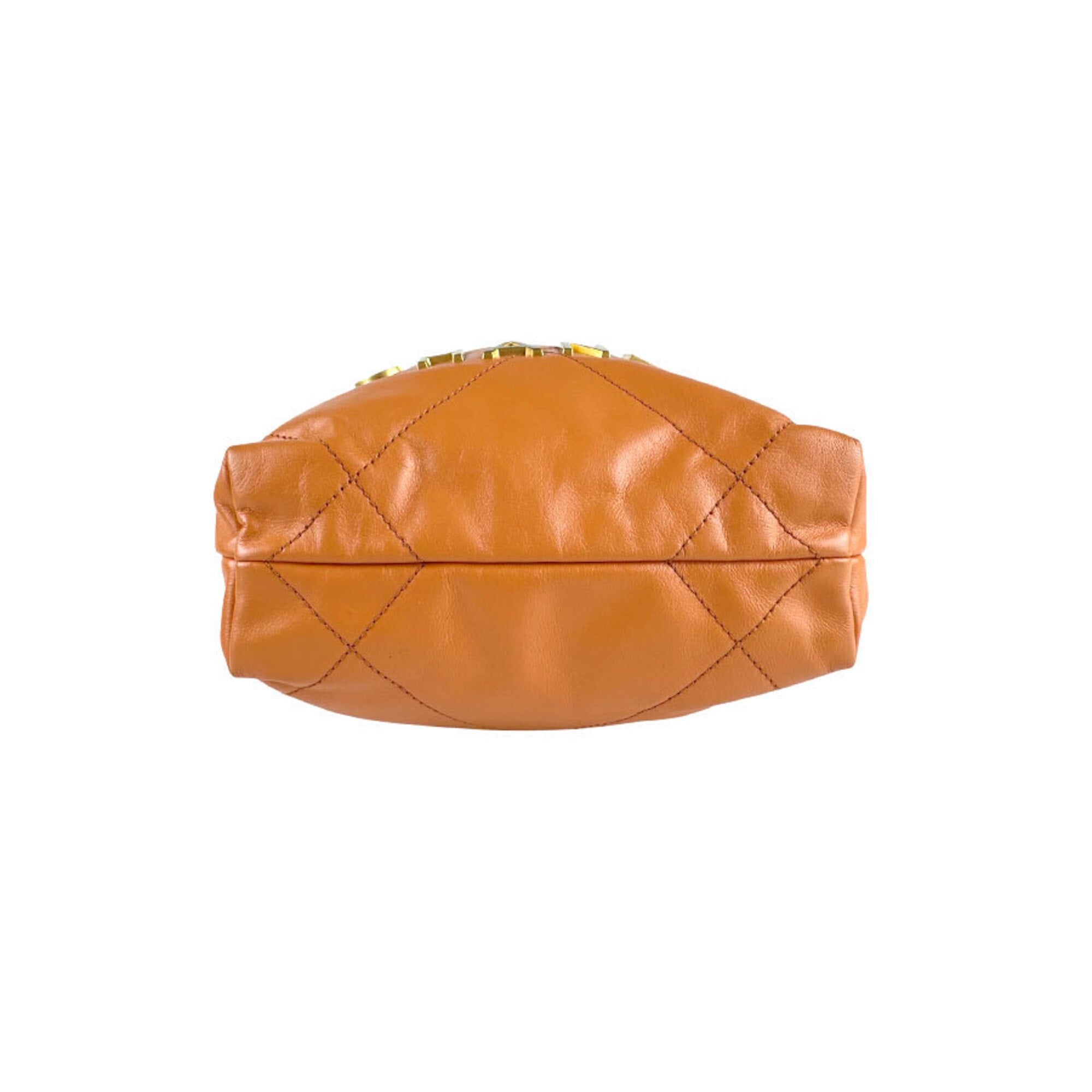 Chanel Orange Leather Shoulder Bag (Pre-Owned)