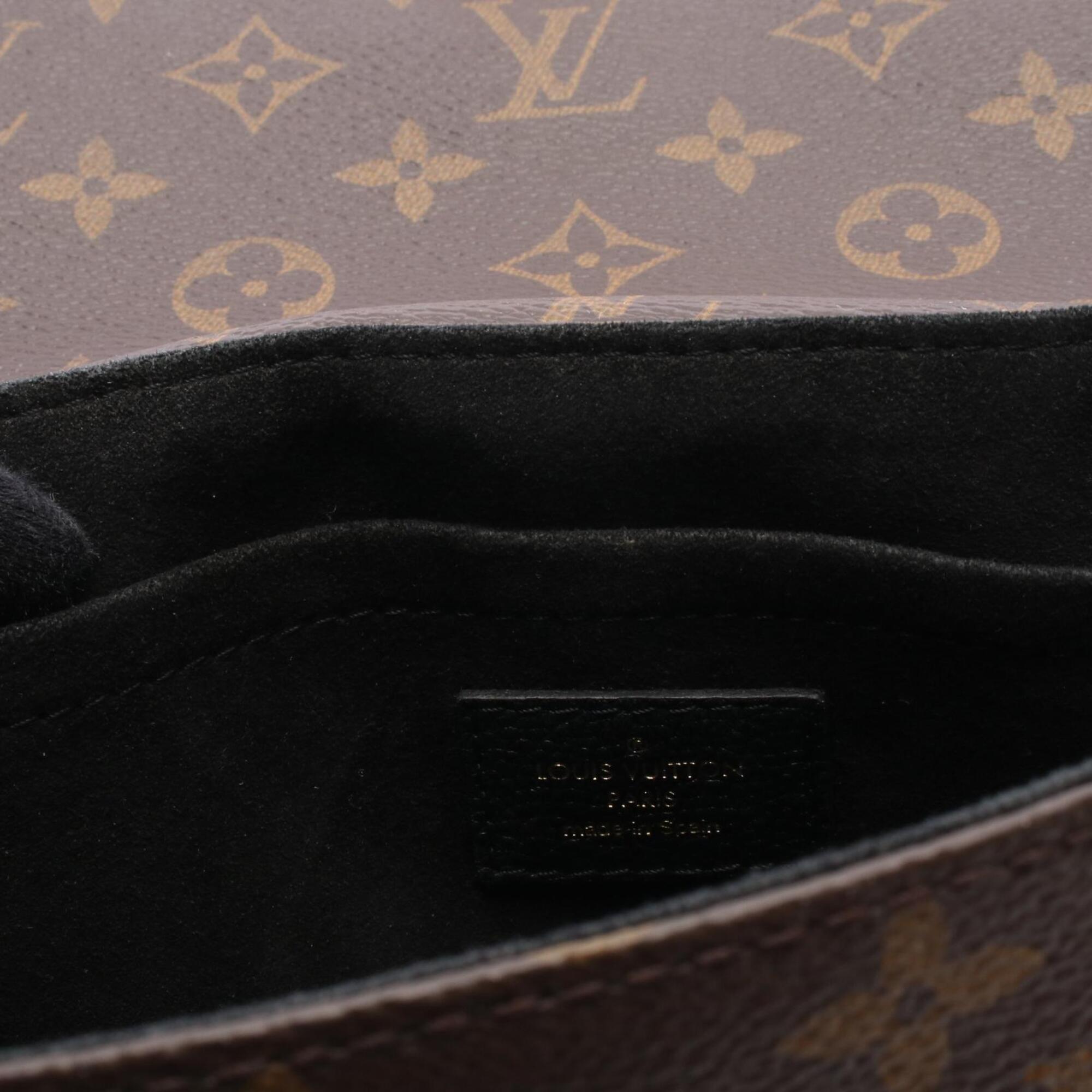 Louis Vuitton Black Brown Monogram Noir Monogram Leather Handbag Shoulder Bag (Pre-Owned)