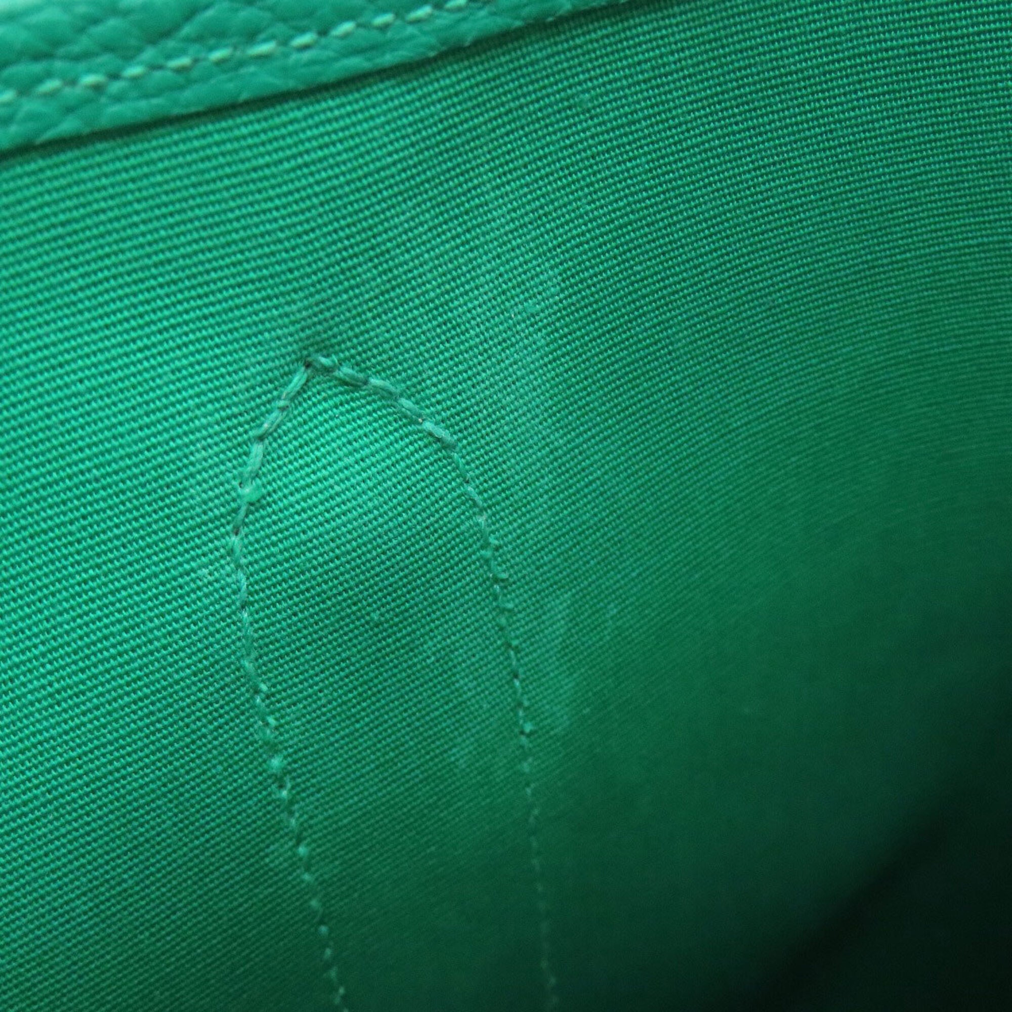 Hermes Garden Green Toile Officier Handbag (Pre-Owned)