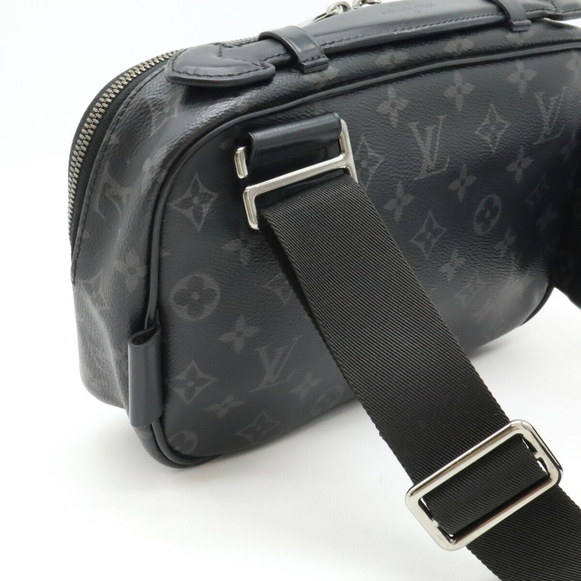 Louis Vuitton Black Gray Monogram Eclipse Leather Clutch Bag Fanny Pack (Pre-Owned)