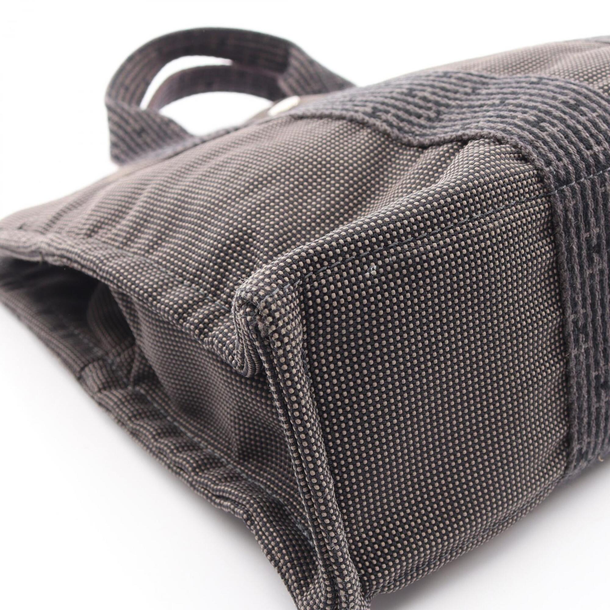 Hermes Gray Nylon Canvas Handbag Tote Bag (Pre-Owned)