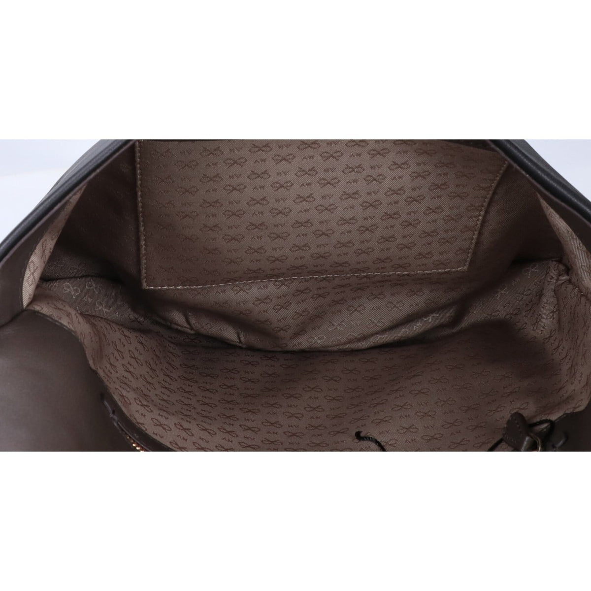 Anya Hindmarch Black Brown Gray Leather Shoulder Bag (Pre-Owned)