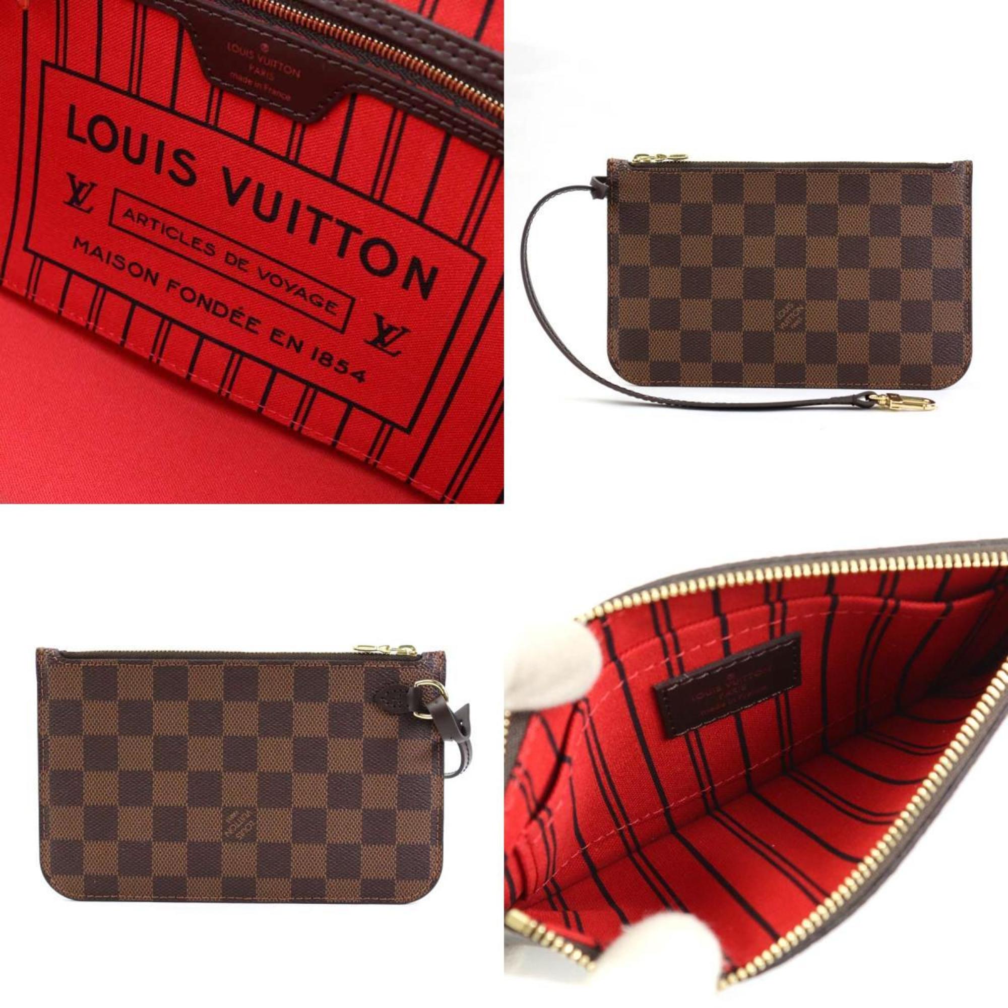 Louis Vuitton Ebene Damier Canvas Handbag Pouch Tote Bag (Pre-Owned)
