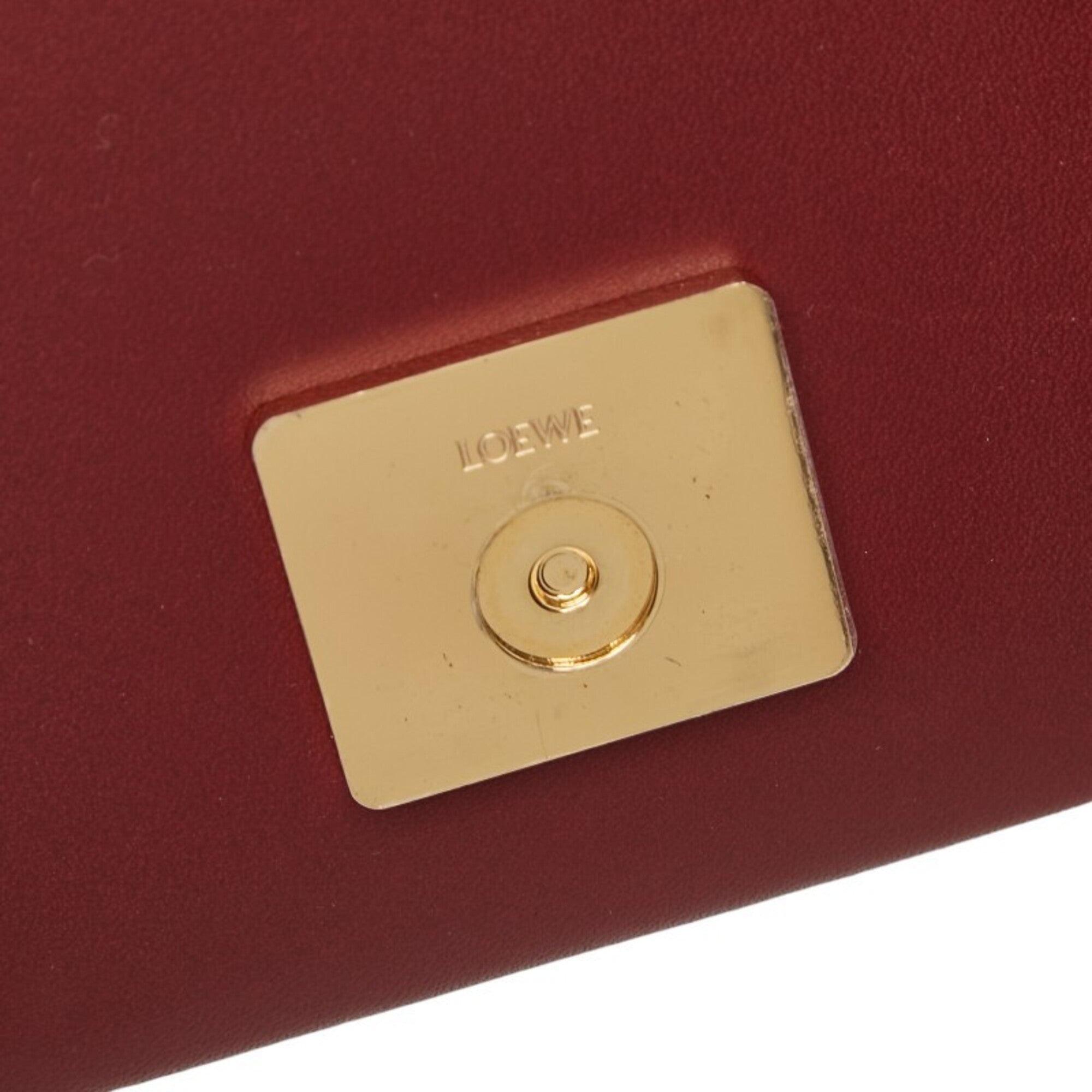 Loewe Bordeaux Leather Shoulder Bag (Pre-Owned)