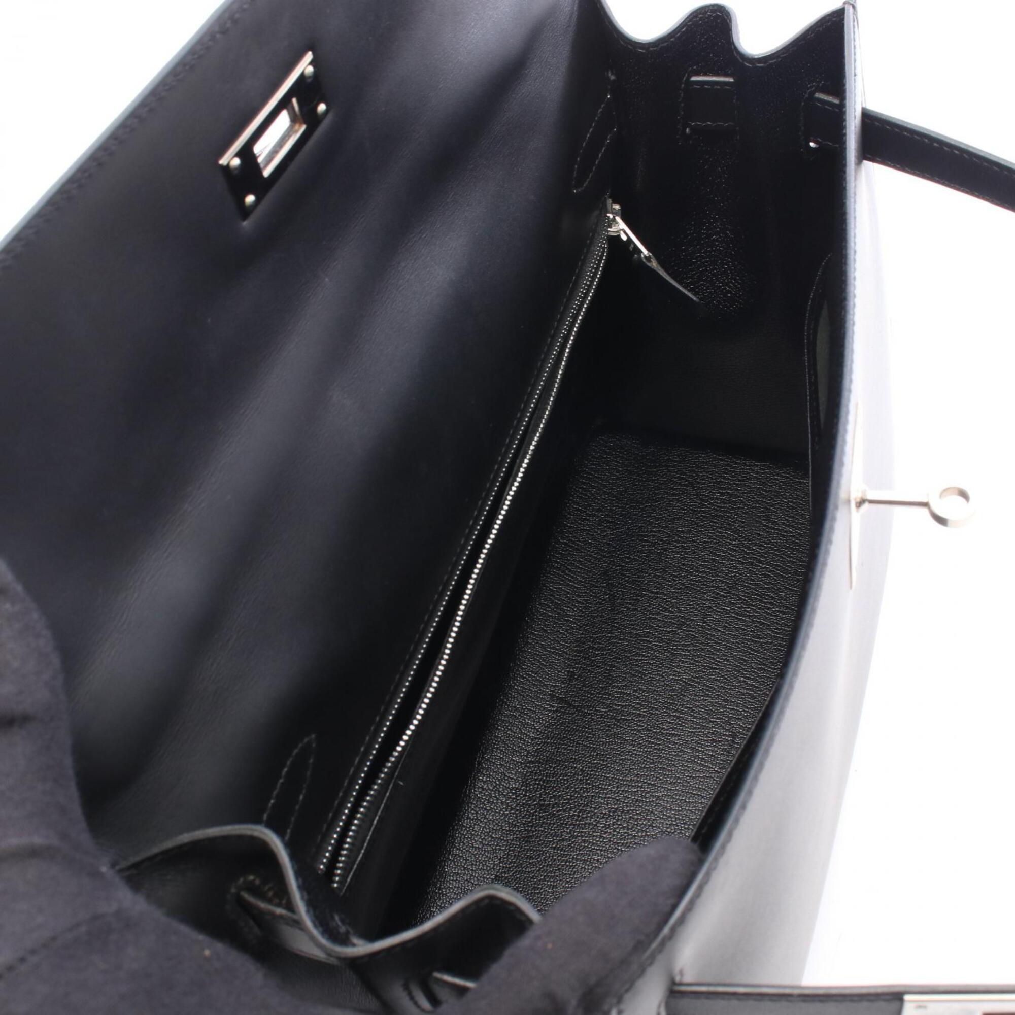 Hermes Black Chamonix Leather Handbag (Pre-Owned)