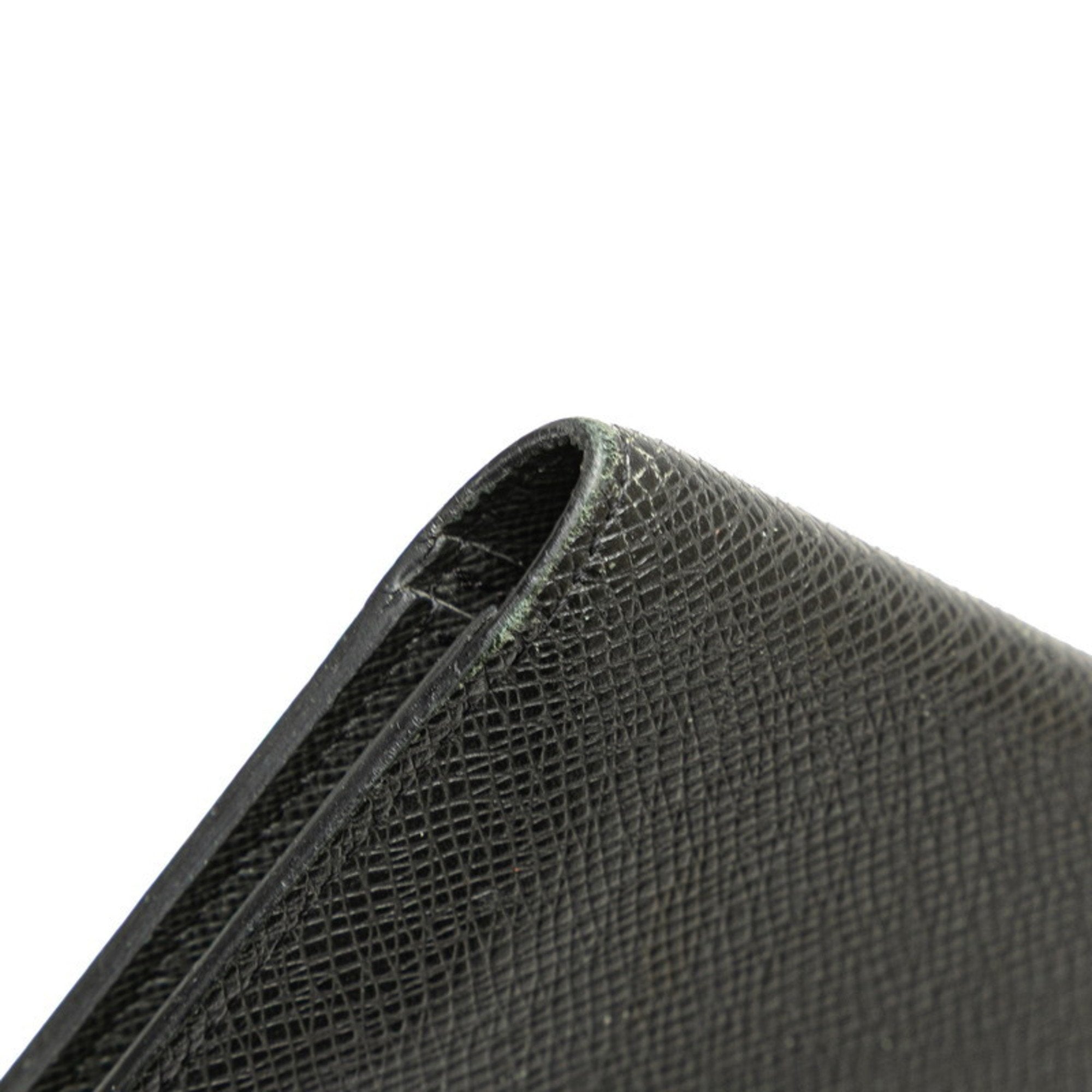 Louis Vuitton Taiga Black Noir Taiga Leather Coin Purse/Coin Case (Pre-Owned)