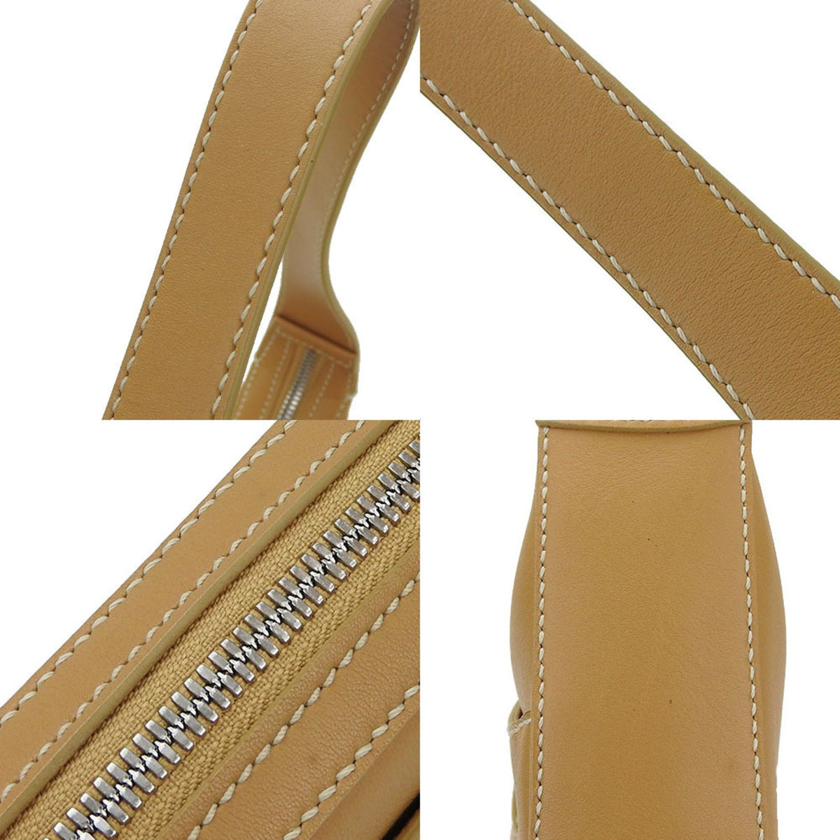 Salvatore Ferragamo Gancini Camel Leather Shoulder Bag (Pre-Owned)