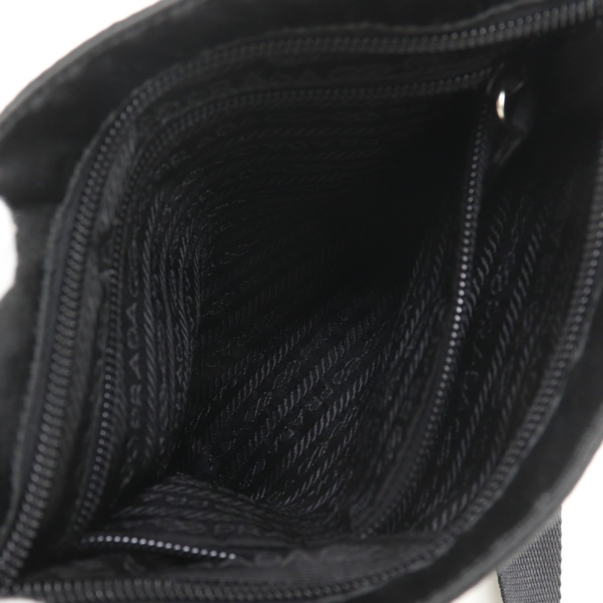 Prada Black Nero Satin Pochette Shoulder Bag (Pre-Owned)