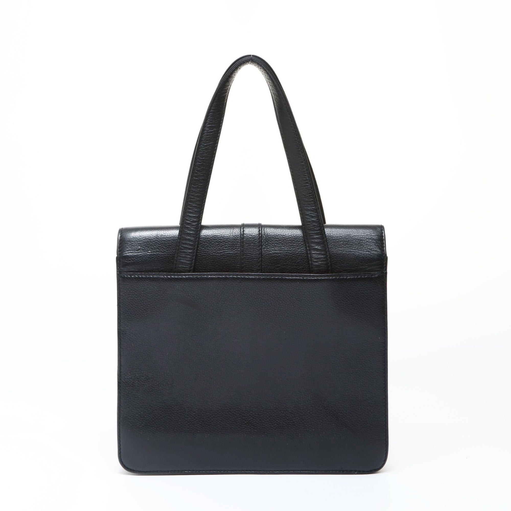 Chanel 2.55 Black Leather Shoulder Bag (Pre-Owned)