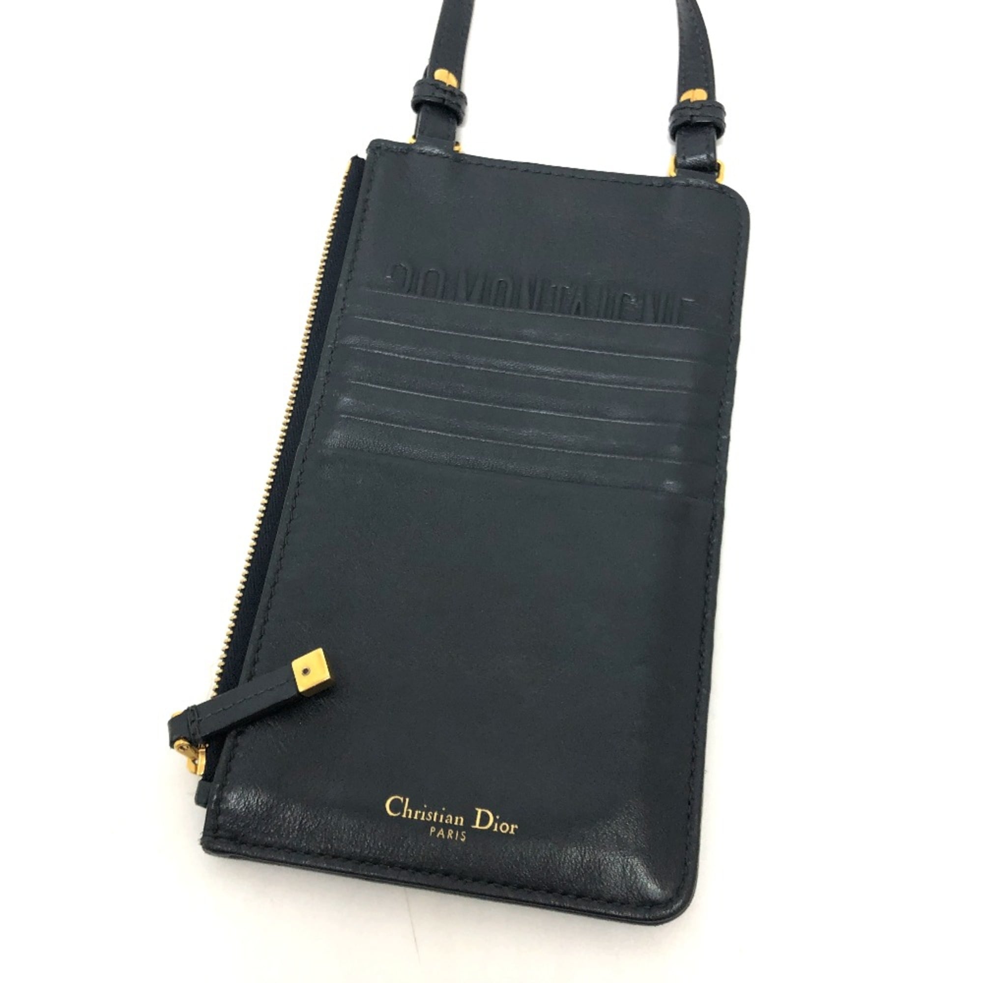Christian Dior Navy Cloth Shoulder Bag (Pre-Owned)