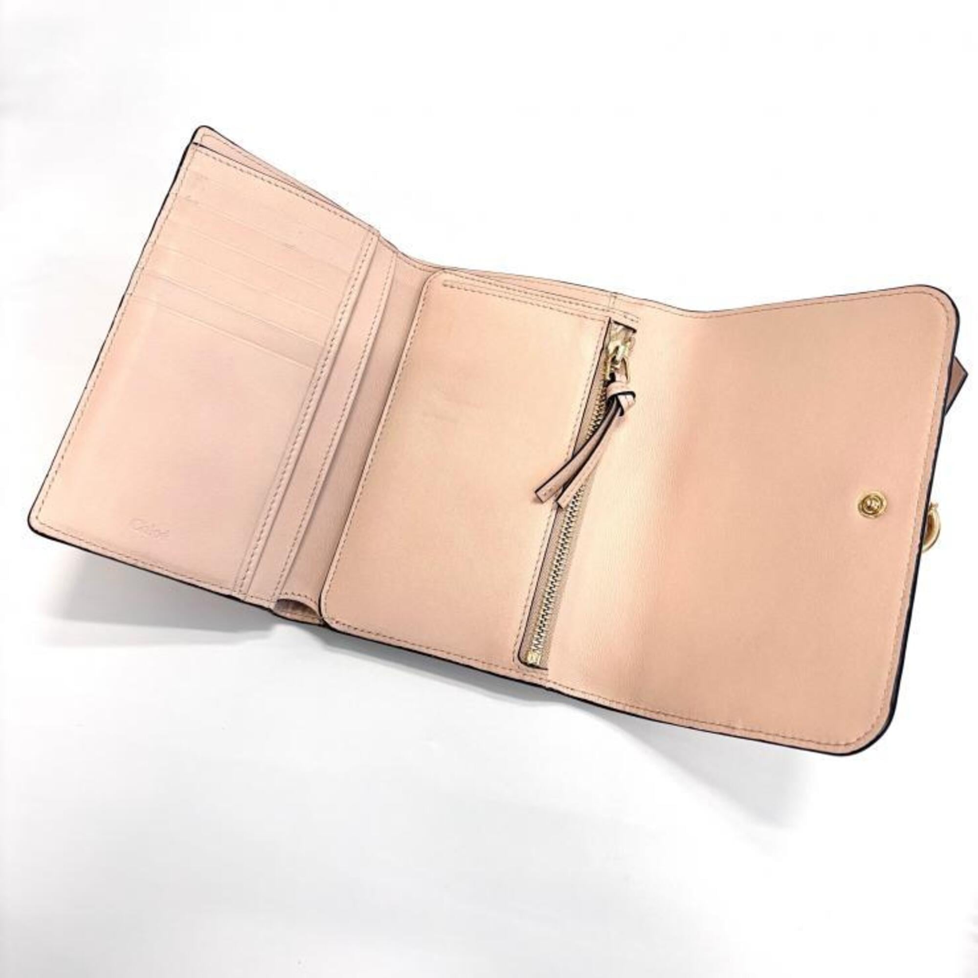 Chloé Beige Pink Wallet (Tri-Fold) (Pre-Owned)