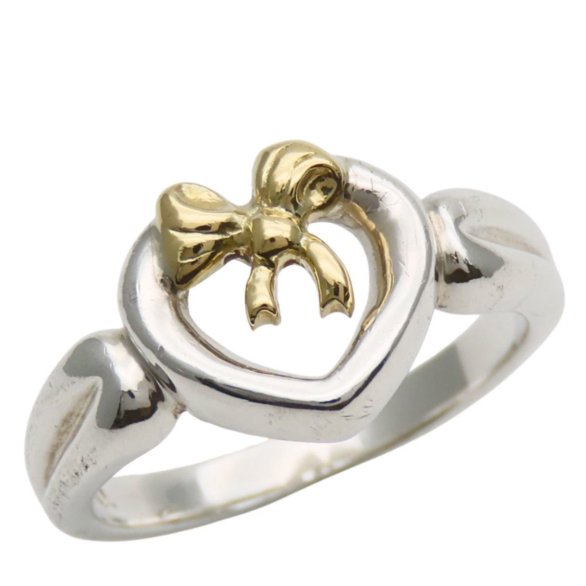 Tiffany Silver Yellow Gold Yellow Gold (18K) Silver 925 Band Ring (Pre-Owned)