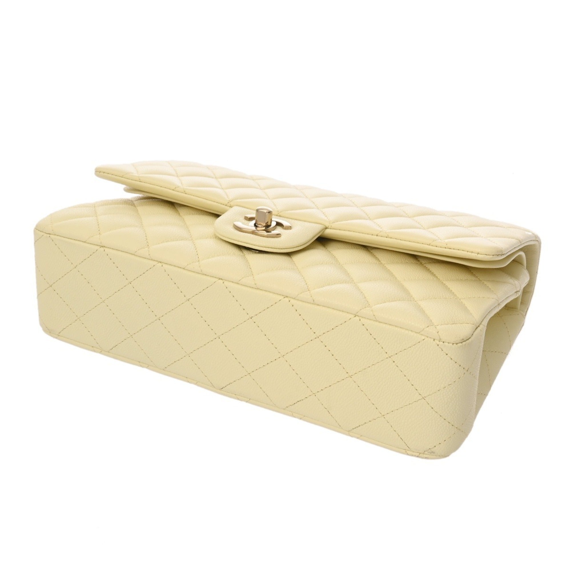 Chanel Yellow Grained Calfskin Handbag Shoulder Bag (Pre-Owned)