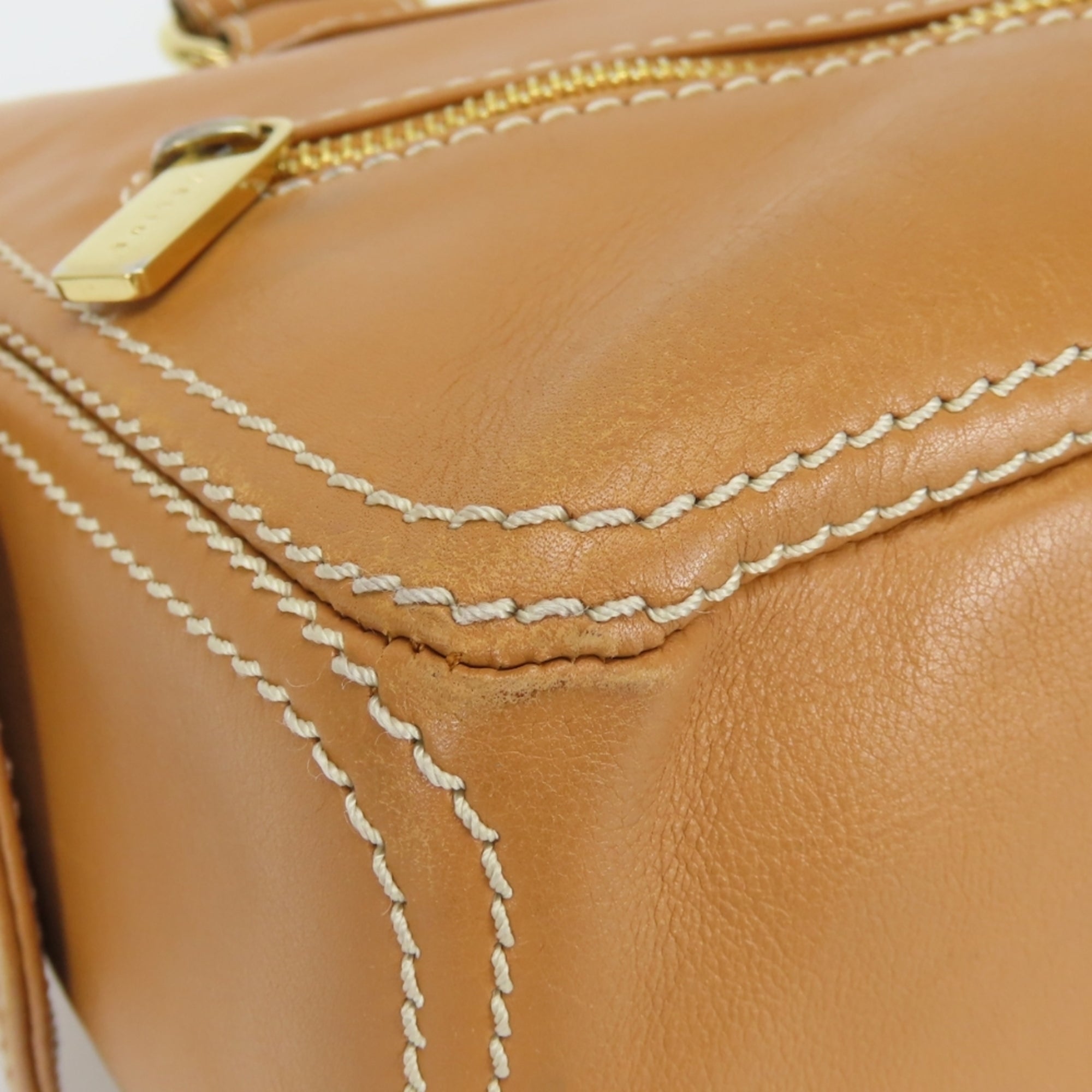 Celine Boogie Brown Camel Leather Handbag (Pre-Owned)