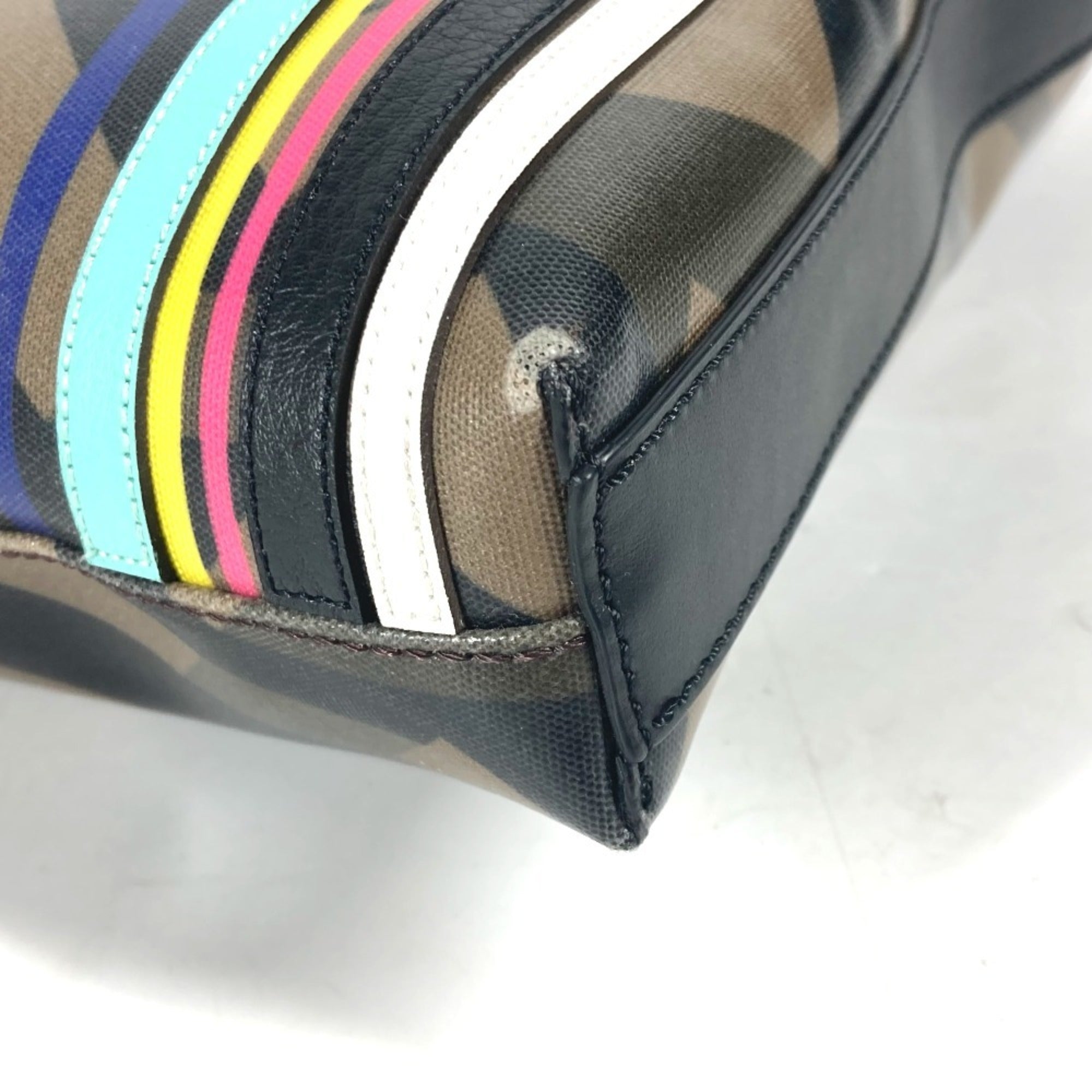 Fendi Brown Multi-Color Pvc Shoulder Bag (Pre-Owned)
