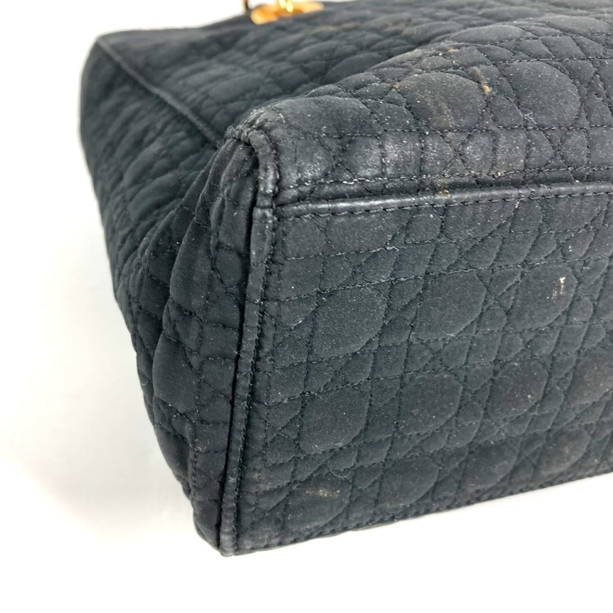Christian Dior Black Nylon Canvas Handbag Tote Bag (Pre-Owned)