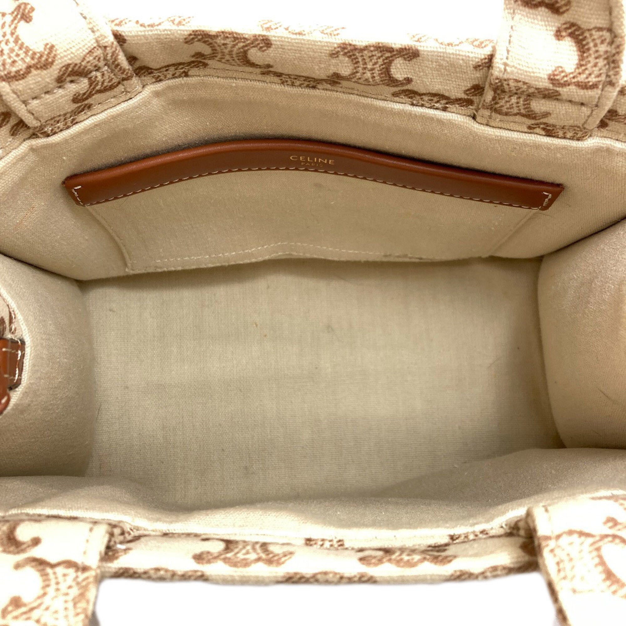Celine Beige Canvas Handbag (Pre-Owned)