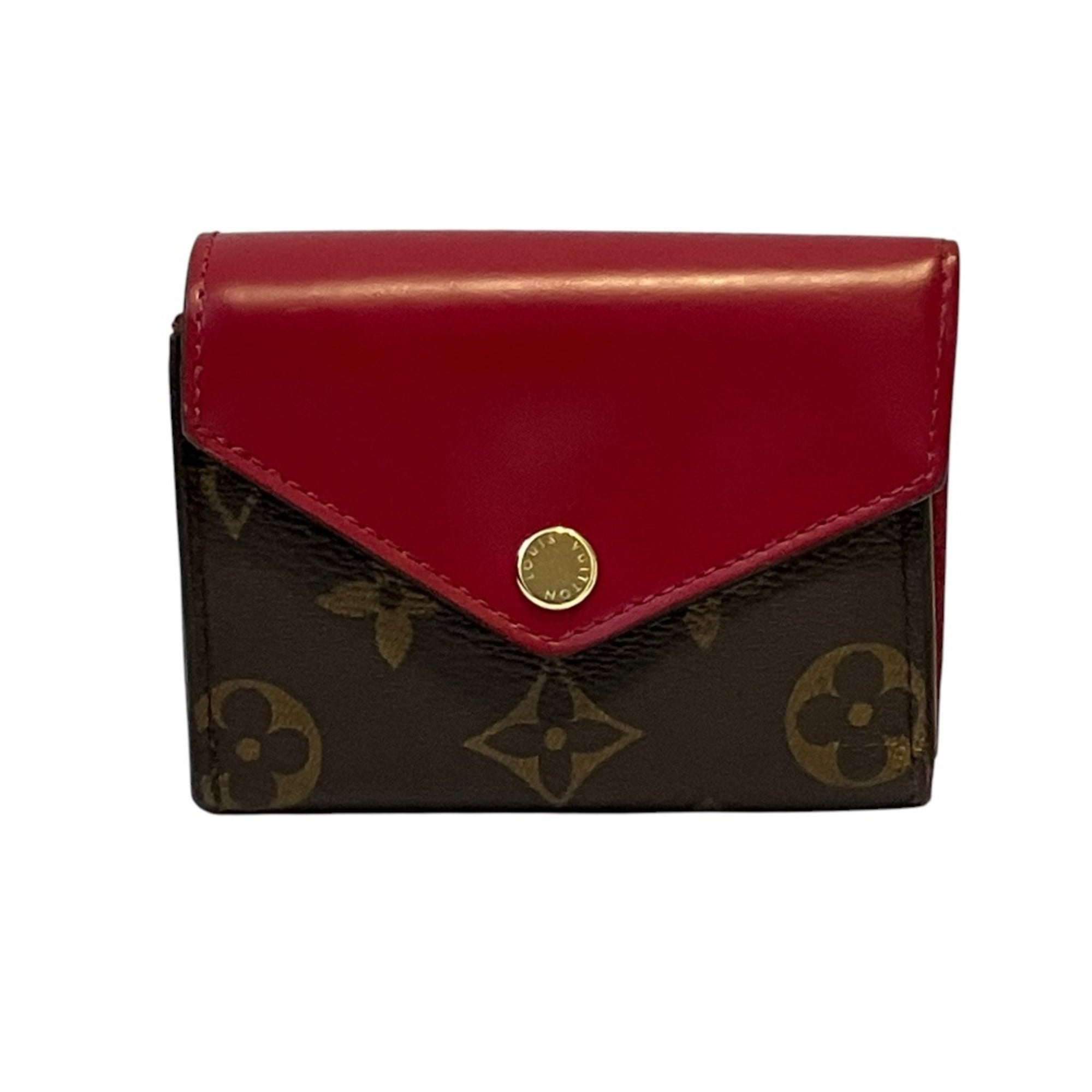 Louis Vuitton Brown Fuchsia Monogram Leather Wallet (Bi-Fold) (Pre-Owned)