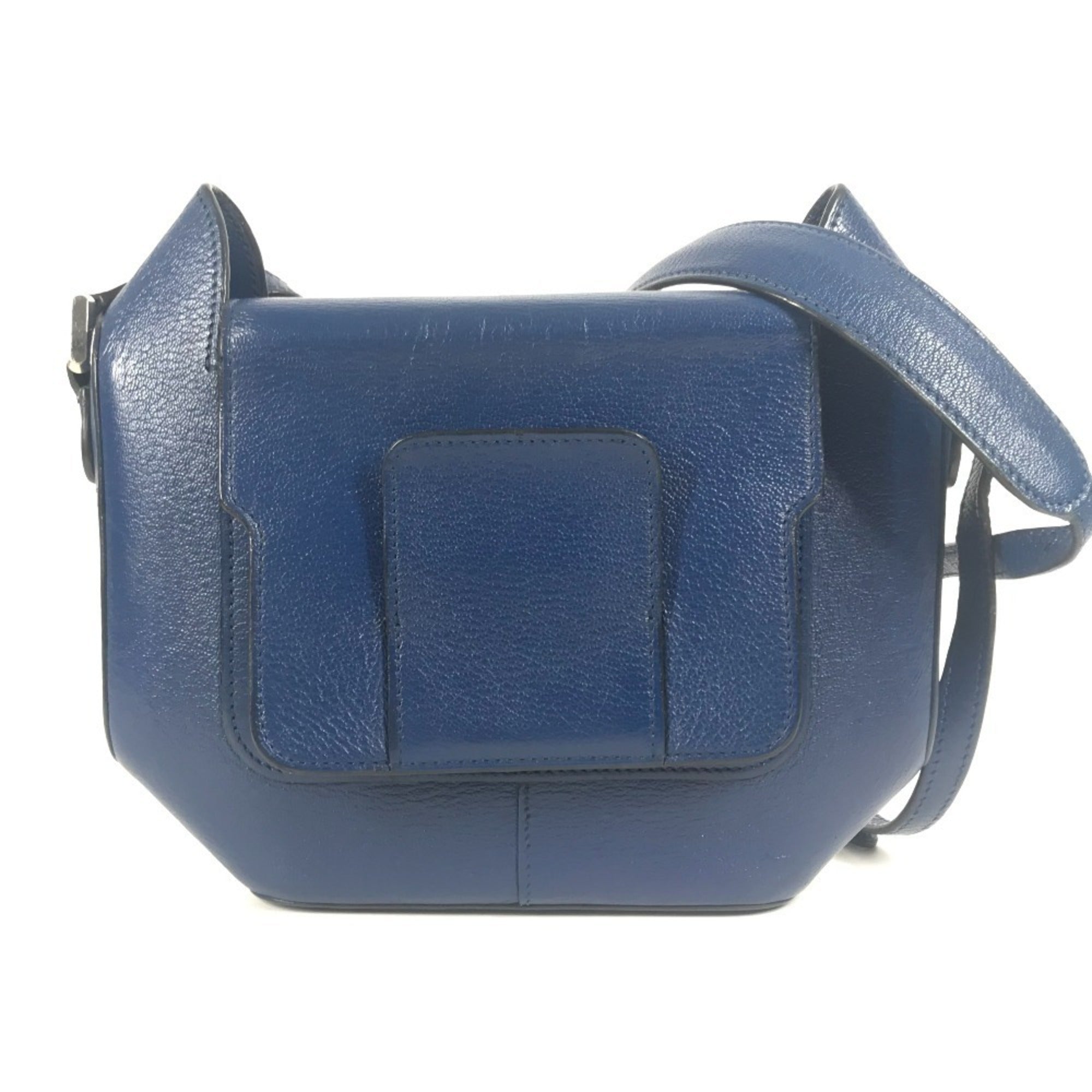 Hermes Blue Epsom Leather Pochette Shoulder Bag (Pre-Owned)