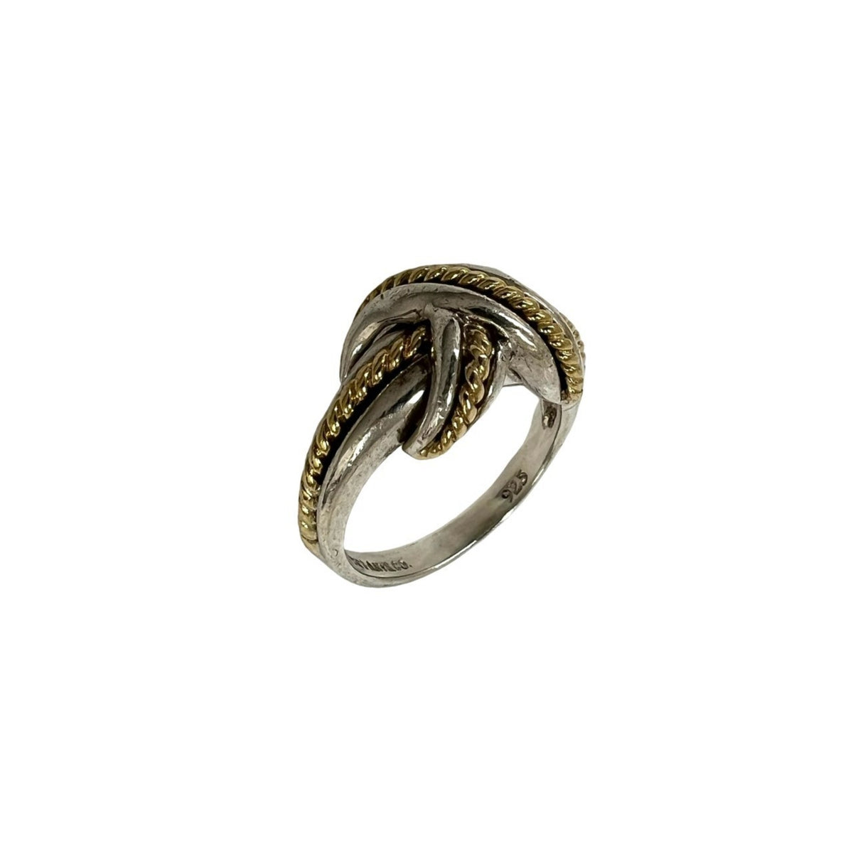 Tiffany Gold Silver Yellow Gold (18K) Silver 925 Band Ring (Pre-Owned)