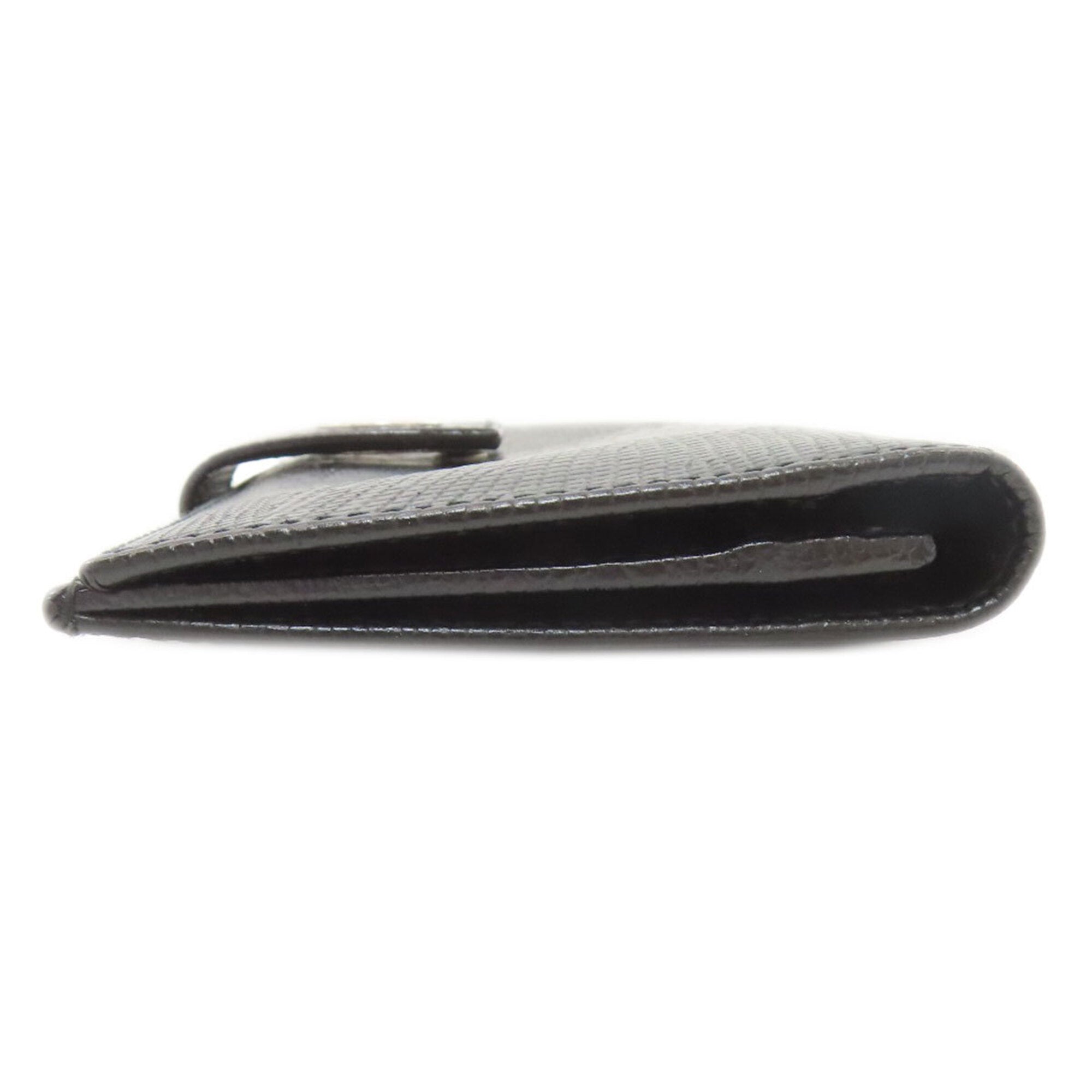 Salvatore Ferragamo Gancini Black Leather Long Wallet (Bi-Fold) (Pre-Owned)