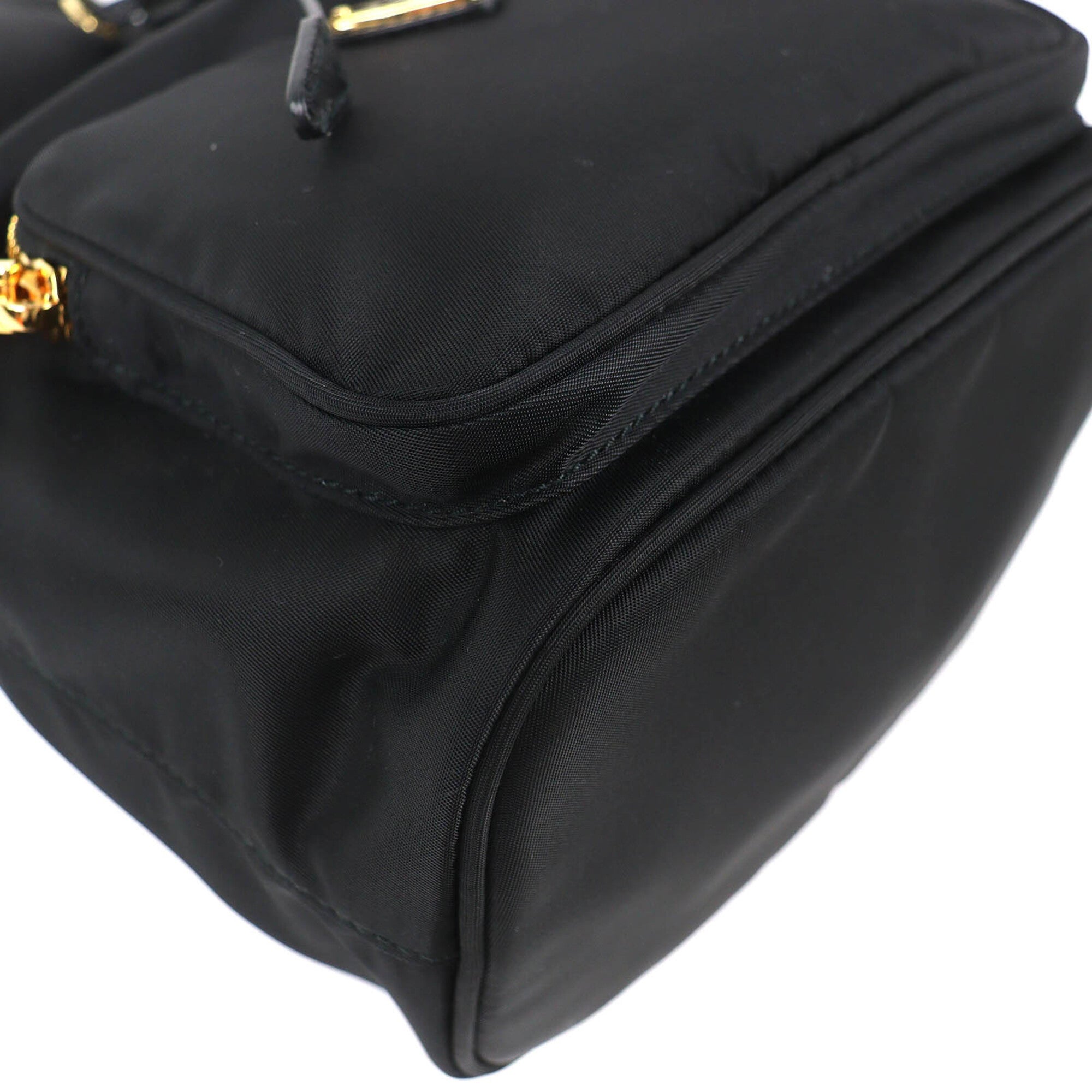 Prada Black Nylon Leather Shoulder Bag (Pre-Owned)