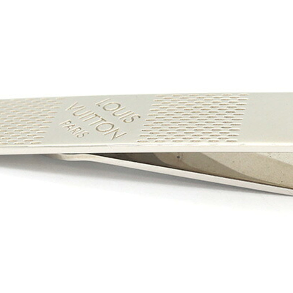 Louis Vuitton Silver Damier Canvas Metal Money Clip (Pre-Owned)