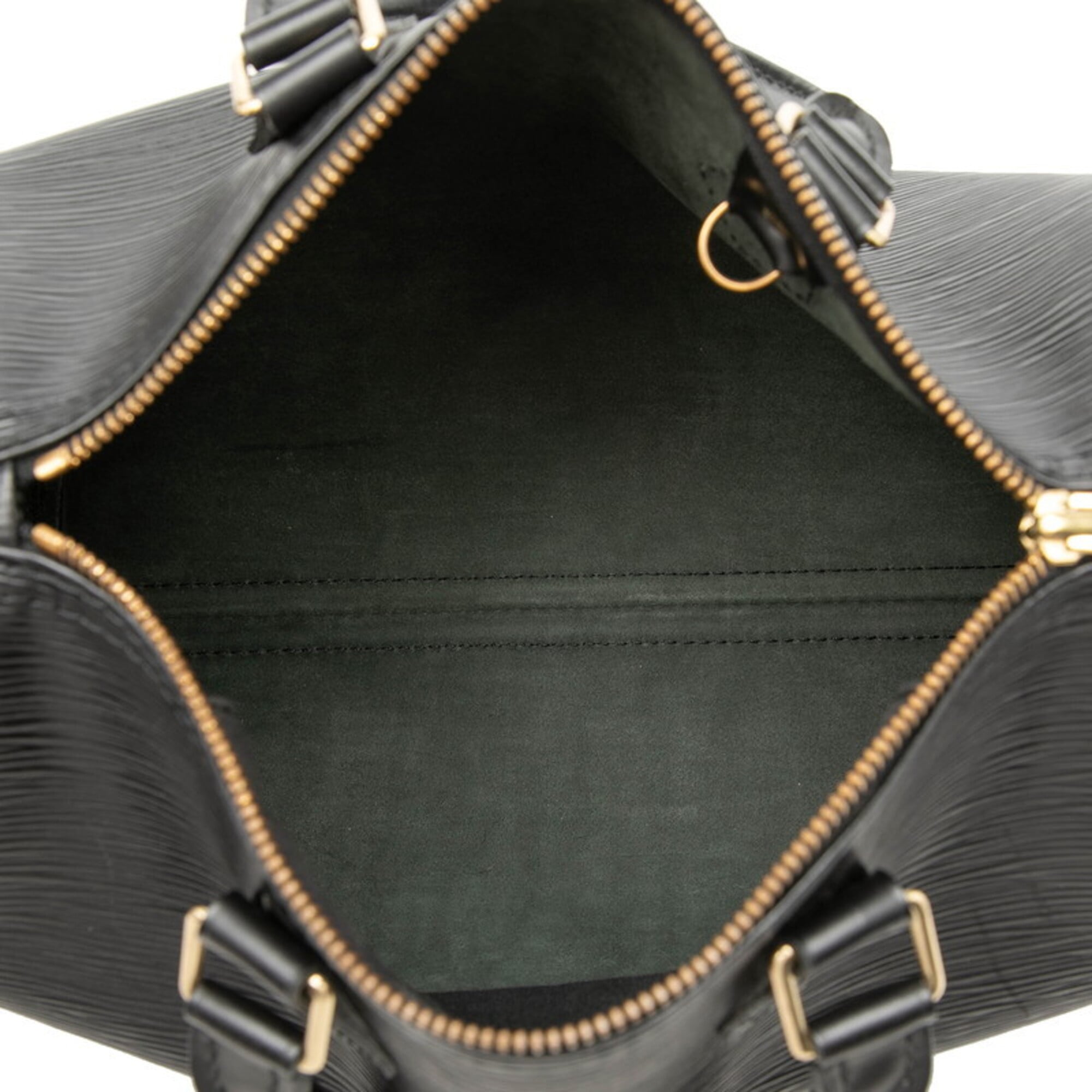 Louis Vuitton Black Noir Leather Boston Bag Handbag (Pre-Owned)