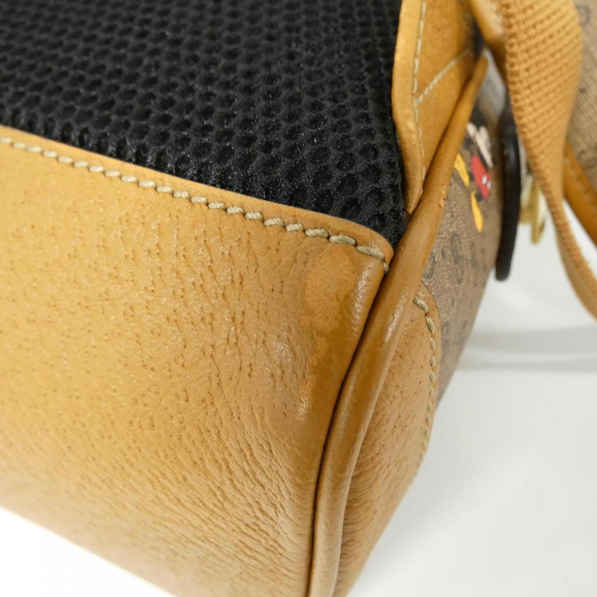 Gucci Beige Light Brown Gg Supreme Leather Backpack (Pre-Owned)