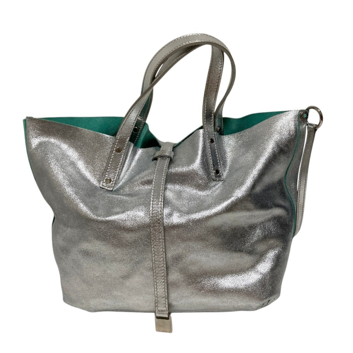 Tiffany Blue Leather Tote Bag (Pre-Owned)