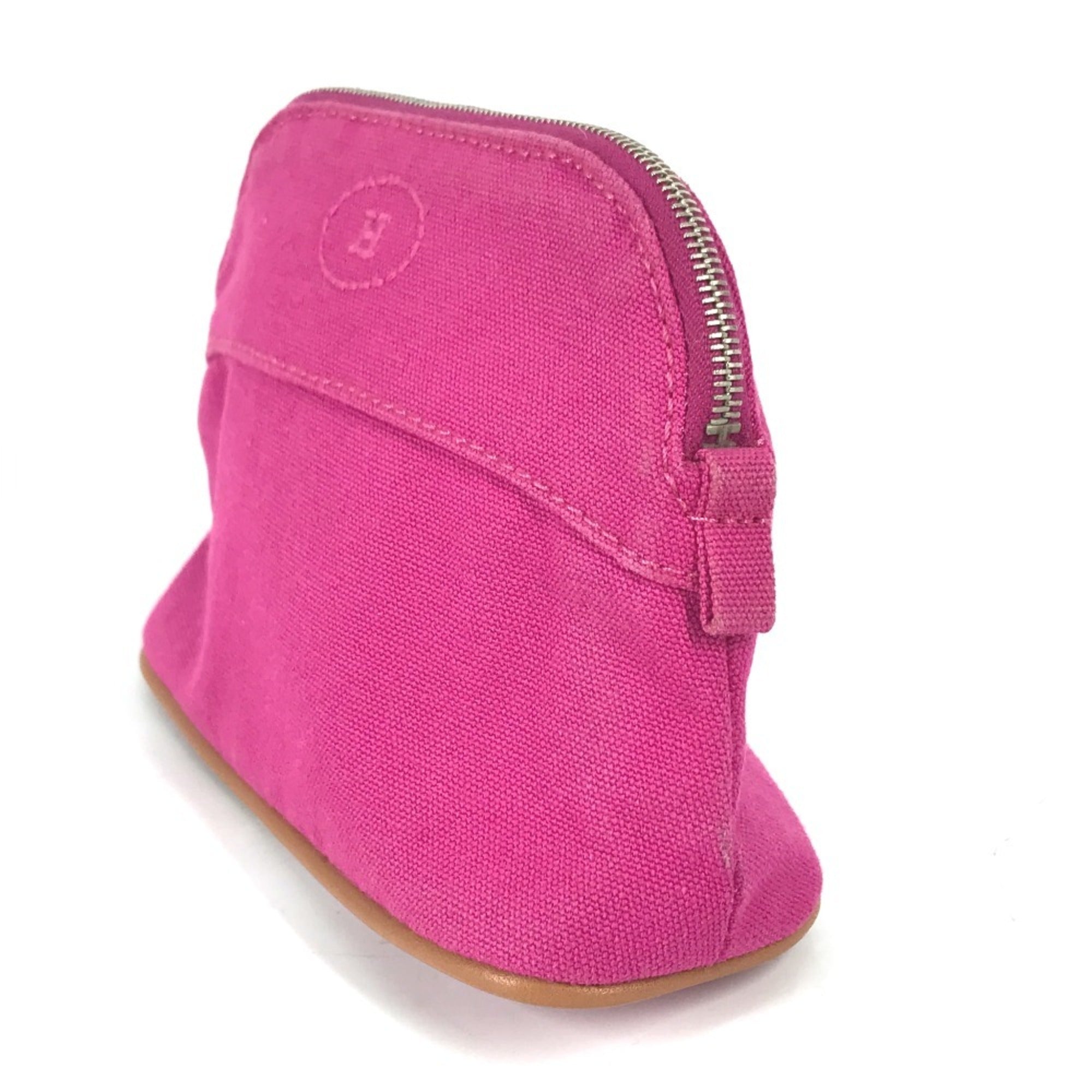 Hermes Pink Canvas Pouch (Pre-Owned)