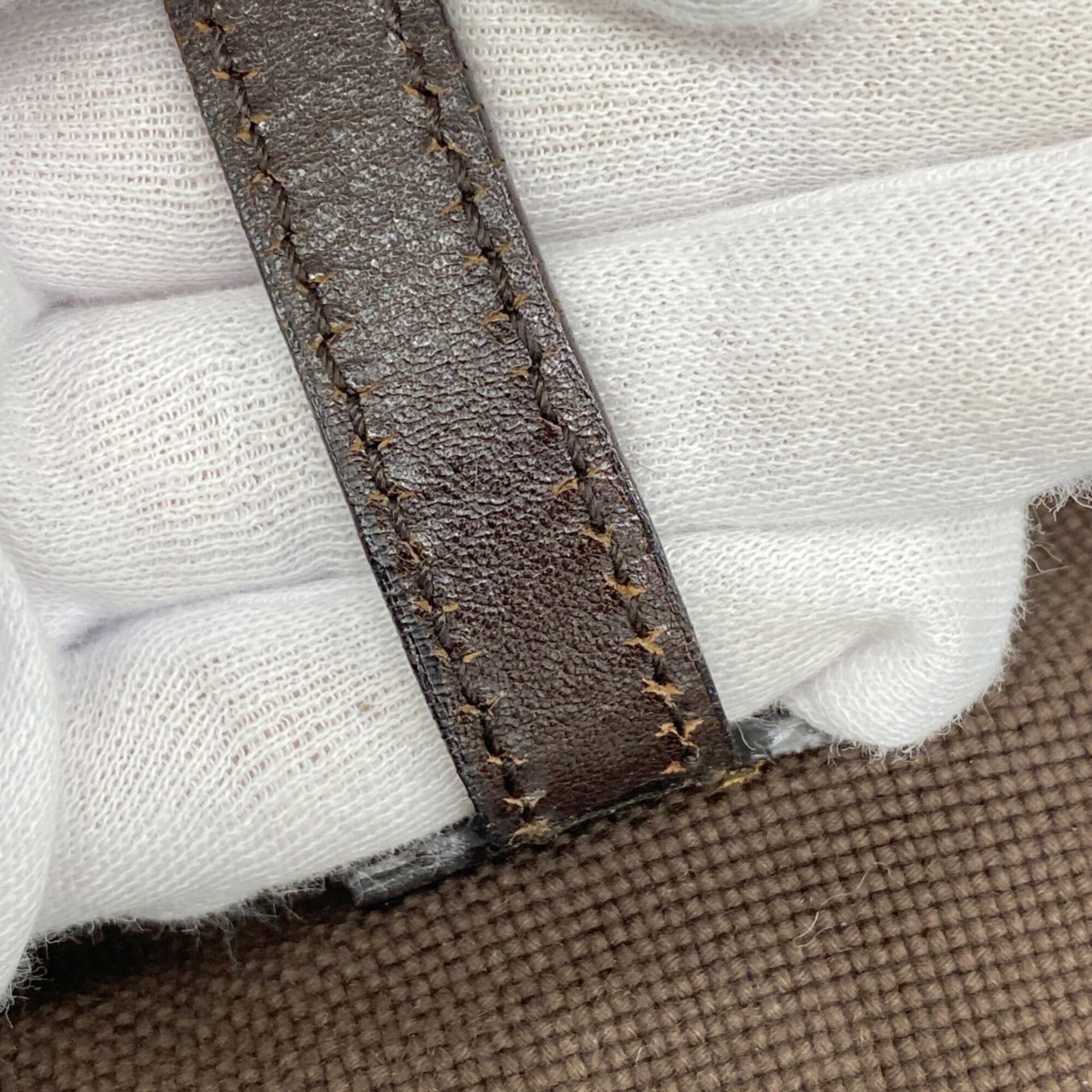 Gucci Brown Canvas Shoulder Bag (Pre-Owned)