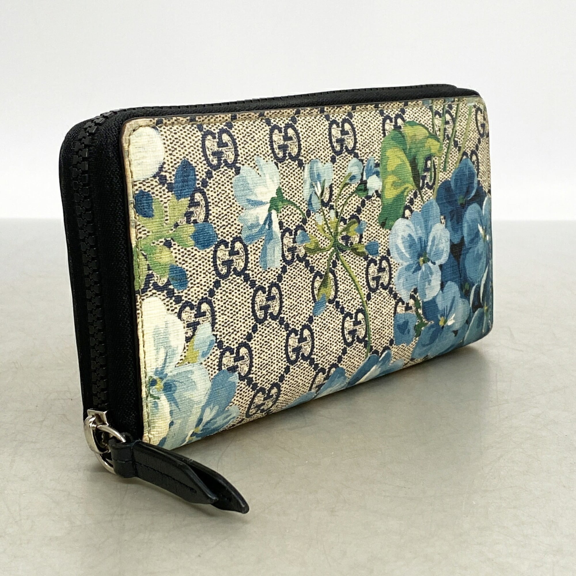 Gucci Blue Pvc Long Wallet (Bi-Fold) (Pre-Owned)