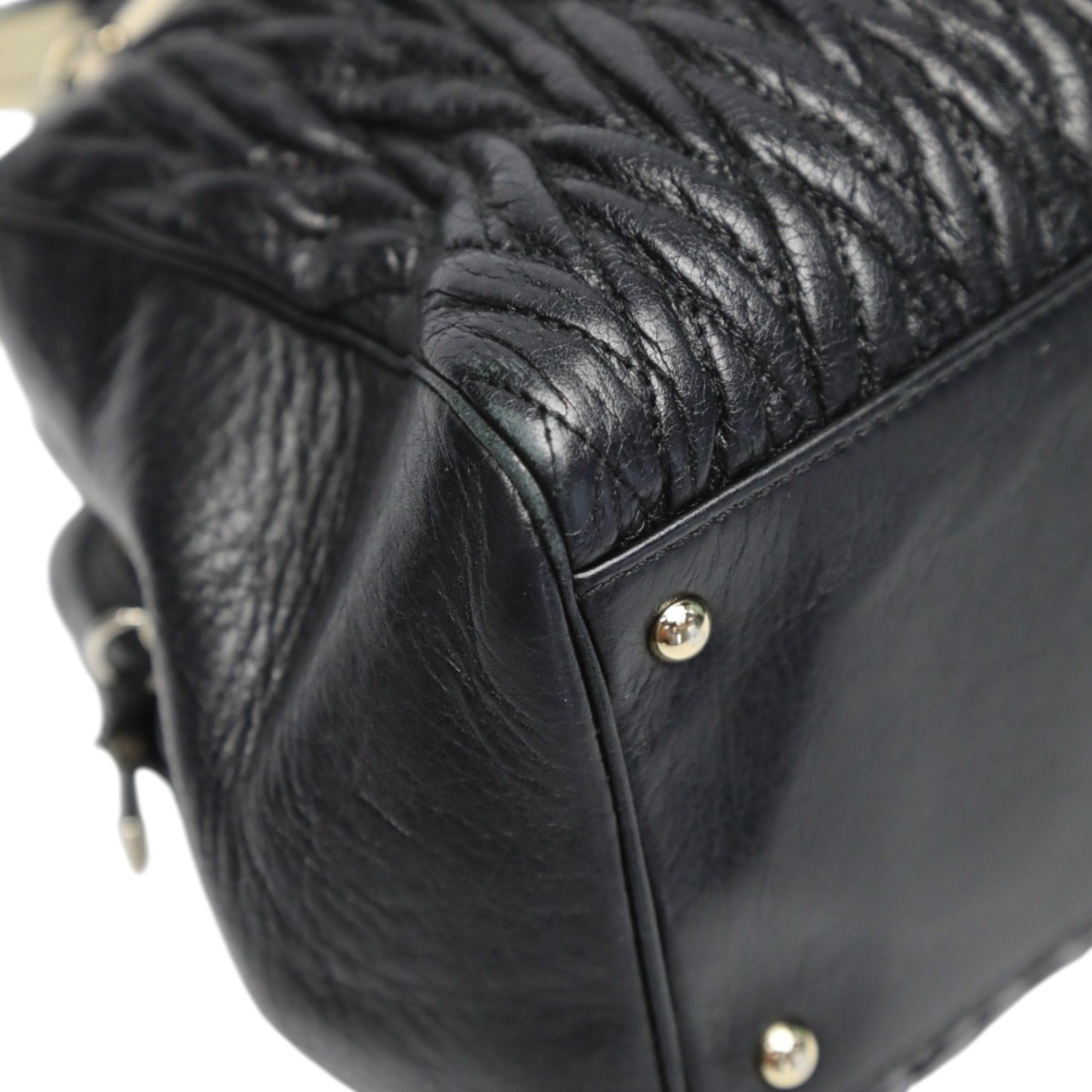Coach Black Leather Handbag (Pre-Owned)