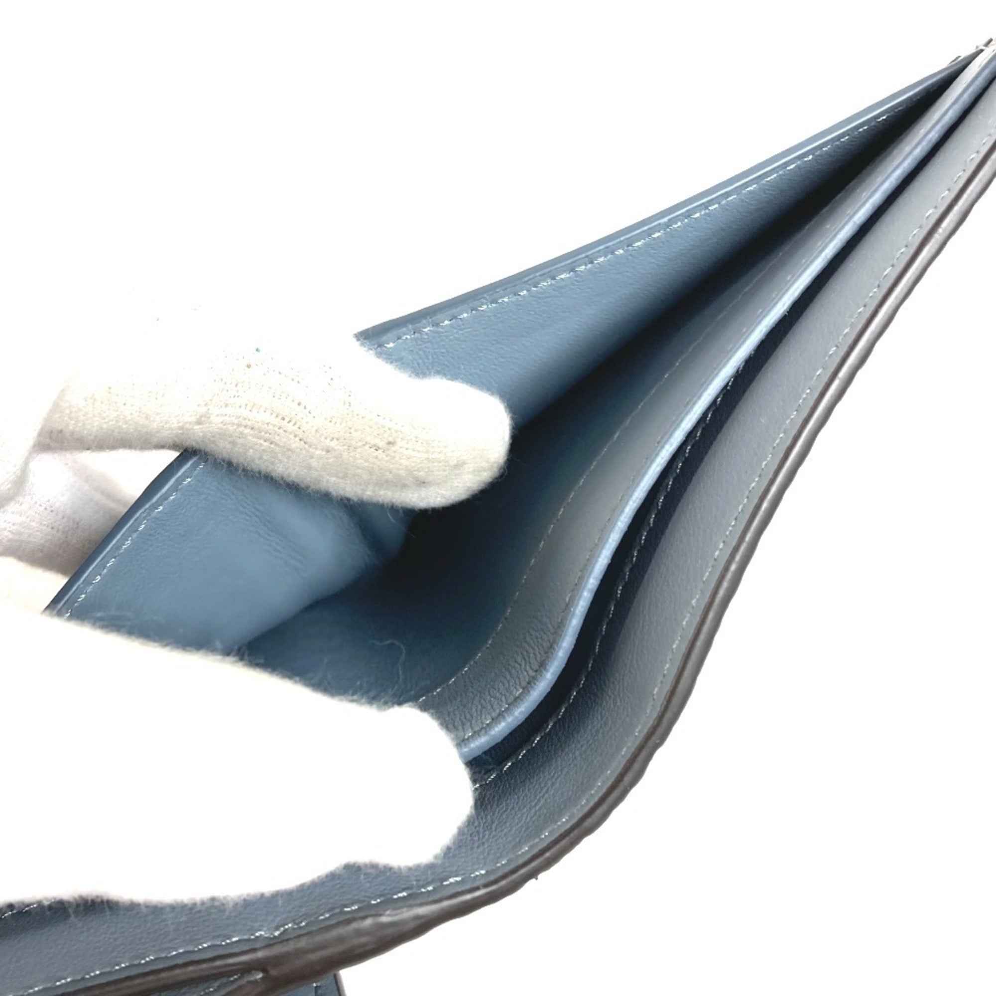 Fendi Blue Leather Wallet (Bi-Fold) (Pre-Owned)