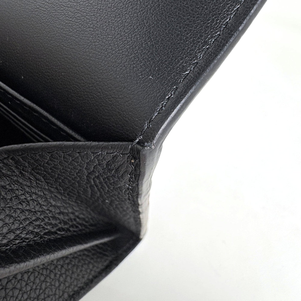 Christian Dior Gray Leather Long Wallet (Bi-Fold) (Pre-Owned)