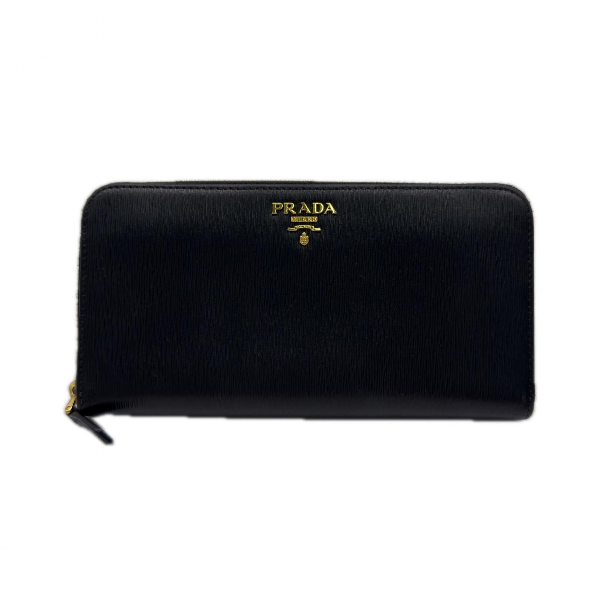 Prada Black Long Wallet (Bi-Fold) (Pre-Owned)