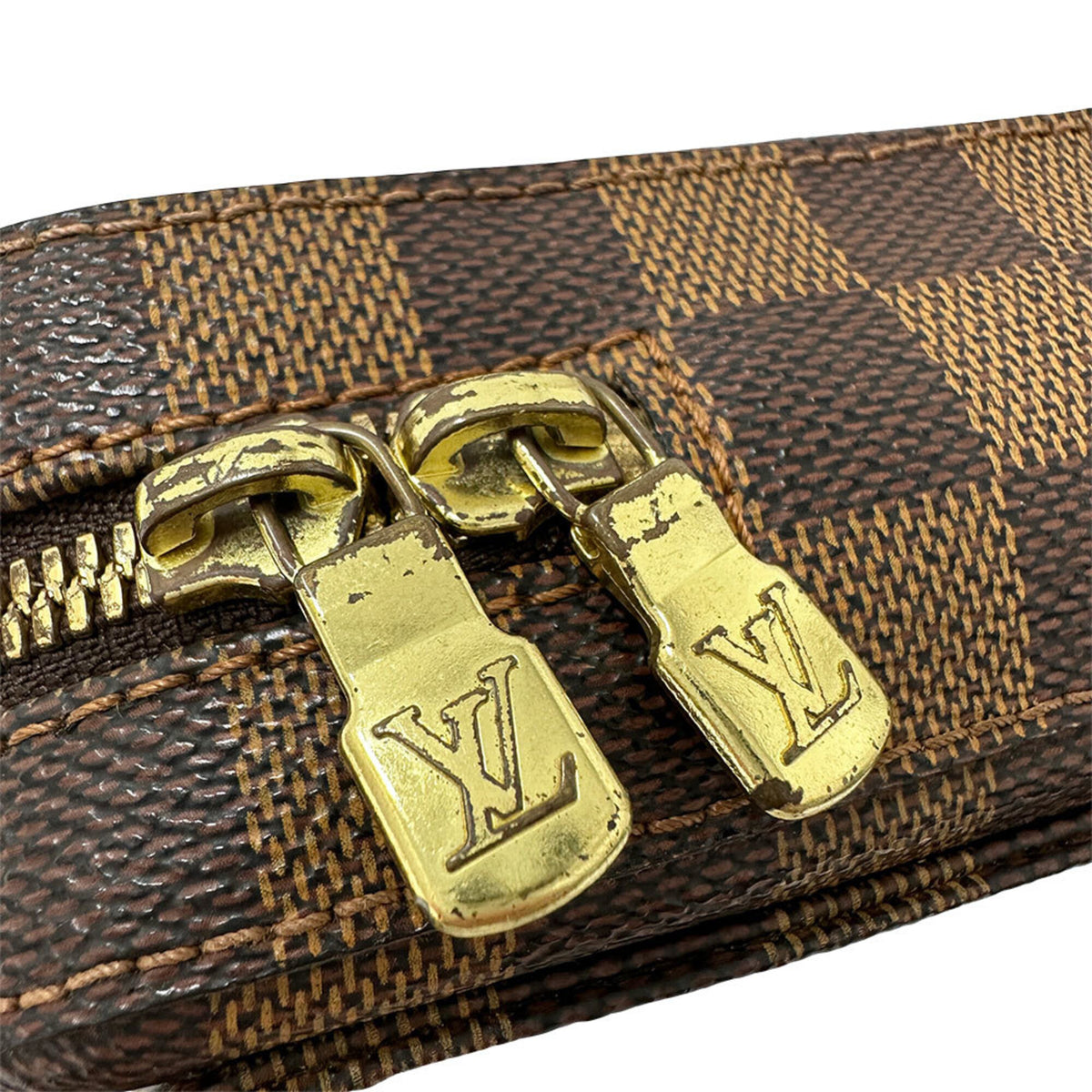 Louis Vuitton Brown Damier Canvas Handbag Sling Bag (Pre-Owned)