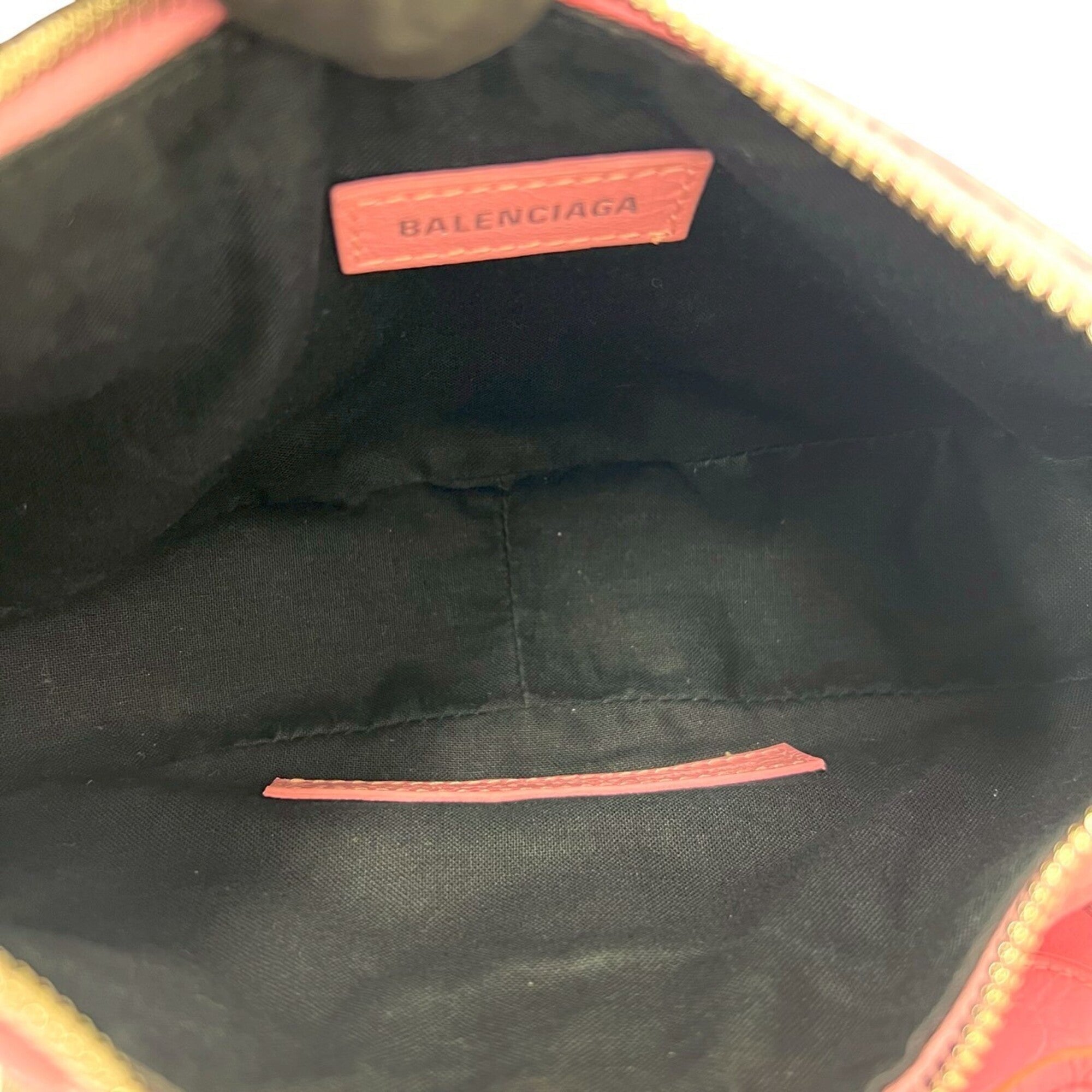 Balenciaga Pink Leather Pochette Shoulder Bag (Pre-Owned)