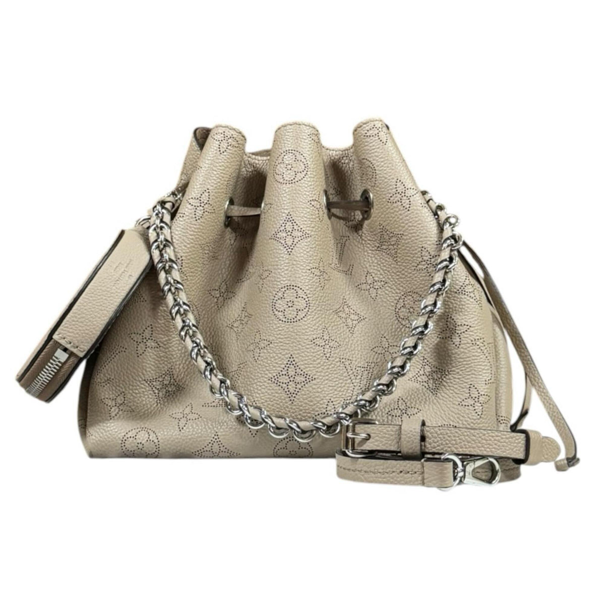 Louis Vuitton Beige Mahina Leather Handbag Shoulder Bag (Pre-Owned)