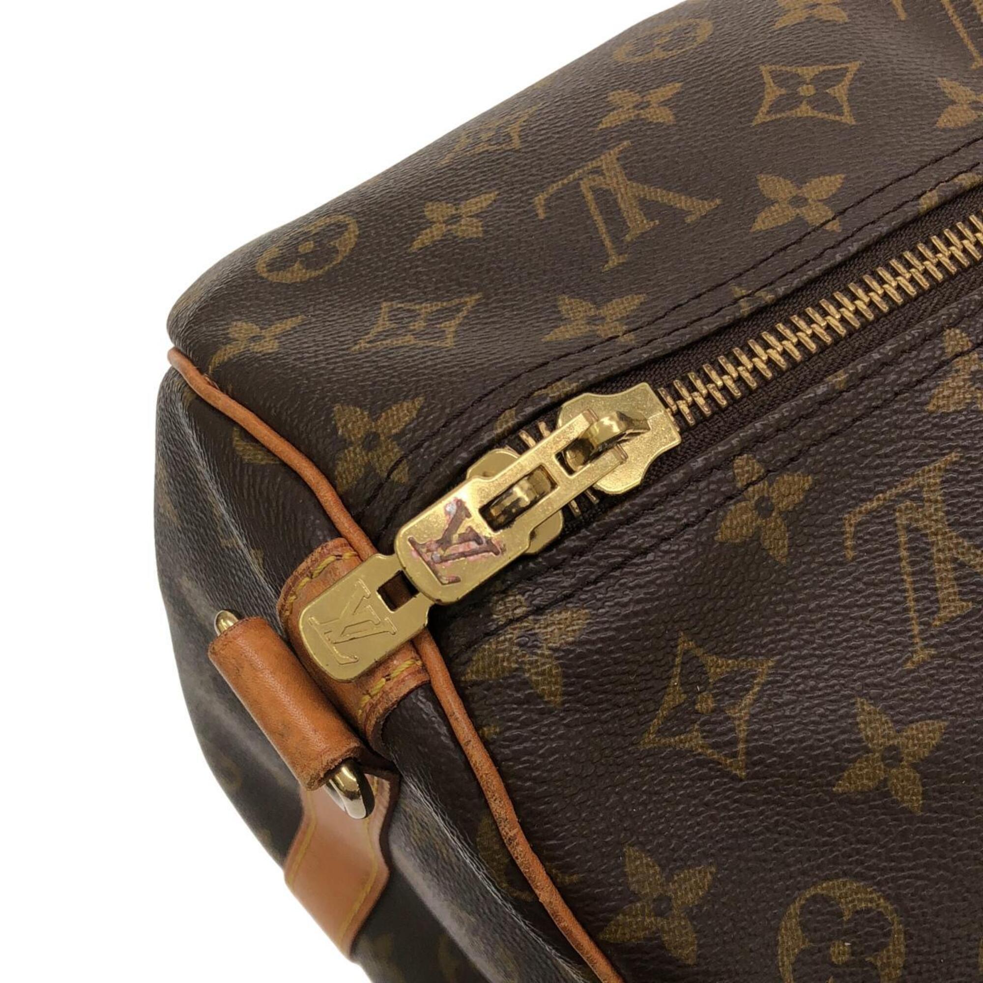 Louis Vuitton Brown Coated Canvas Boston Bag (Pre-Owned)
